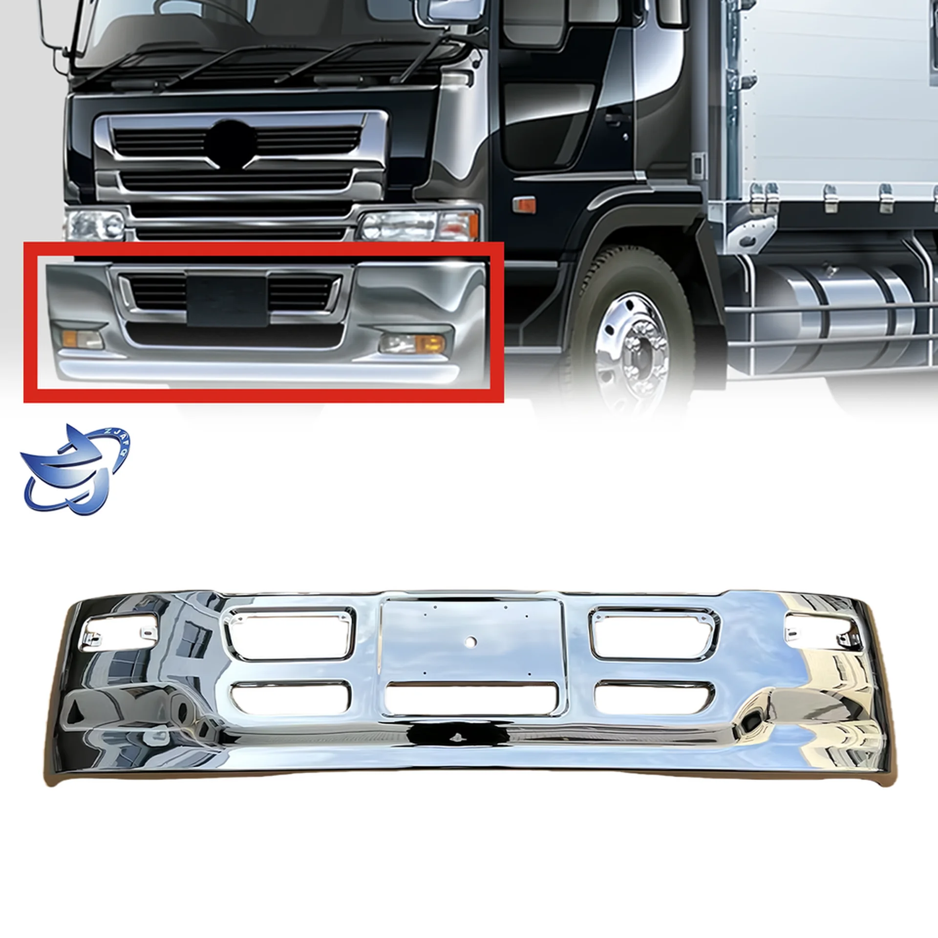 240CM Chrome Metal Bumper for Hino Profia