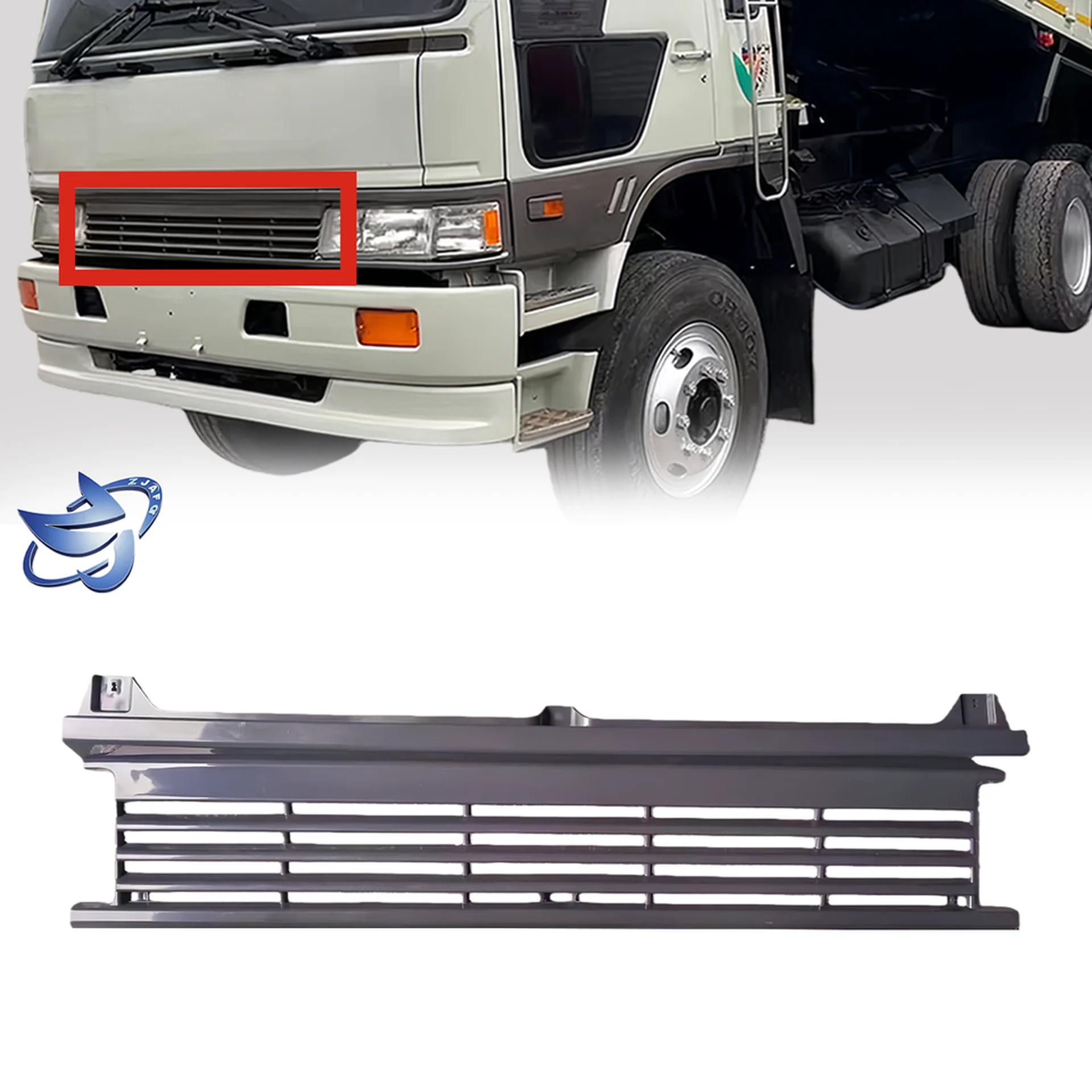 125CM Black / Gray Plastic Grille for Hino FM3M / FM2K