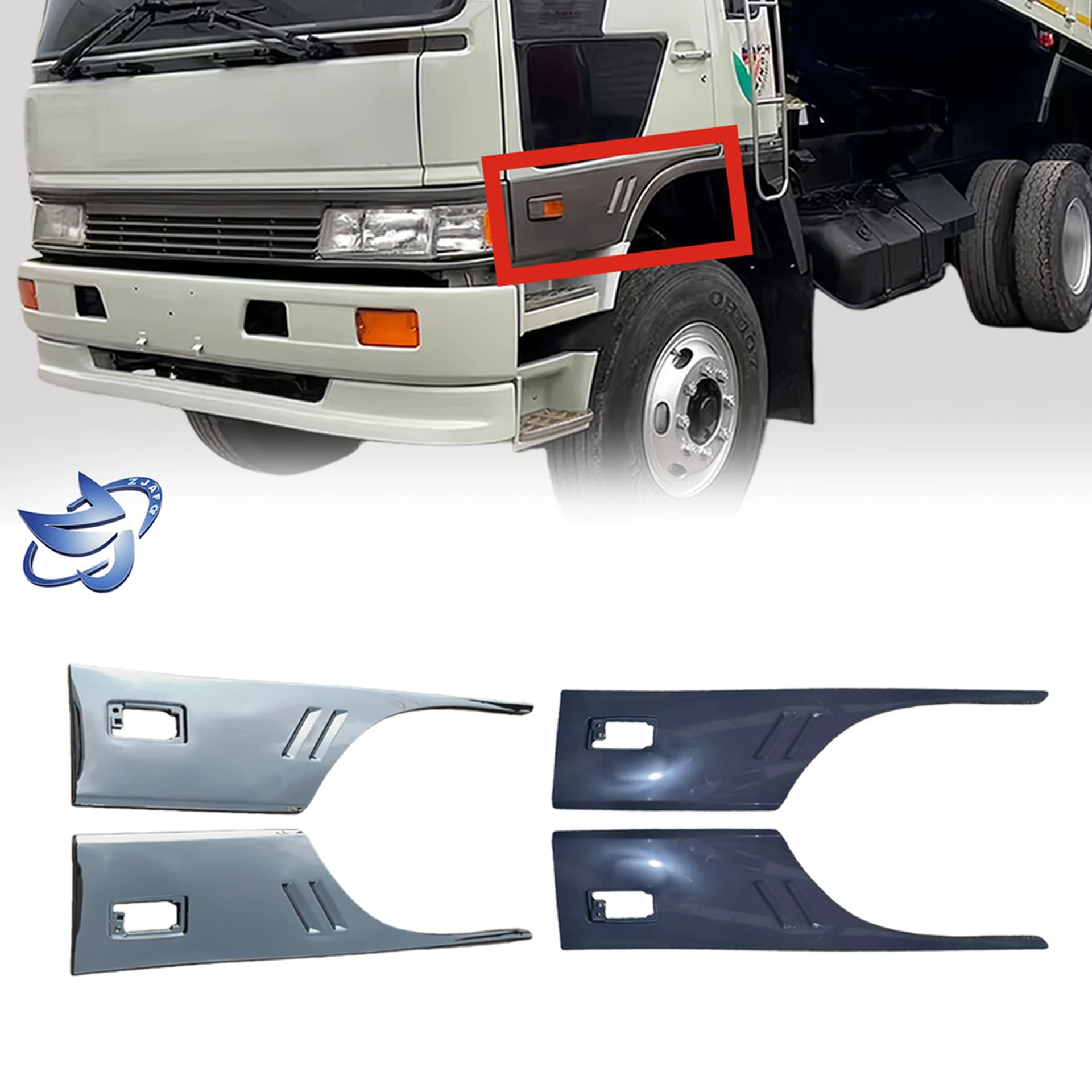101.5*42.5CM Chrome / Black Plastic Door / Window Trim for Hino FM3M / FM2K