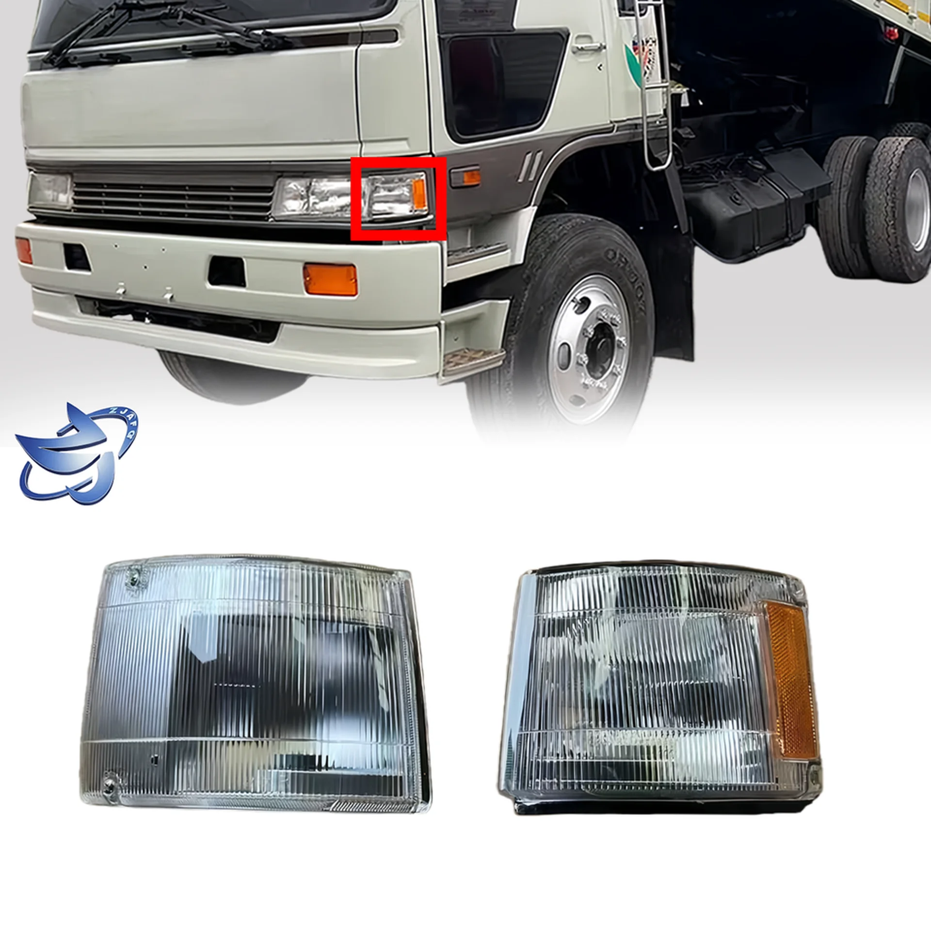White / Yellow Plastic Corner Lamp for Hino FM3M / FM2K