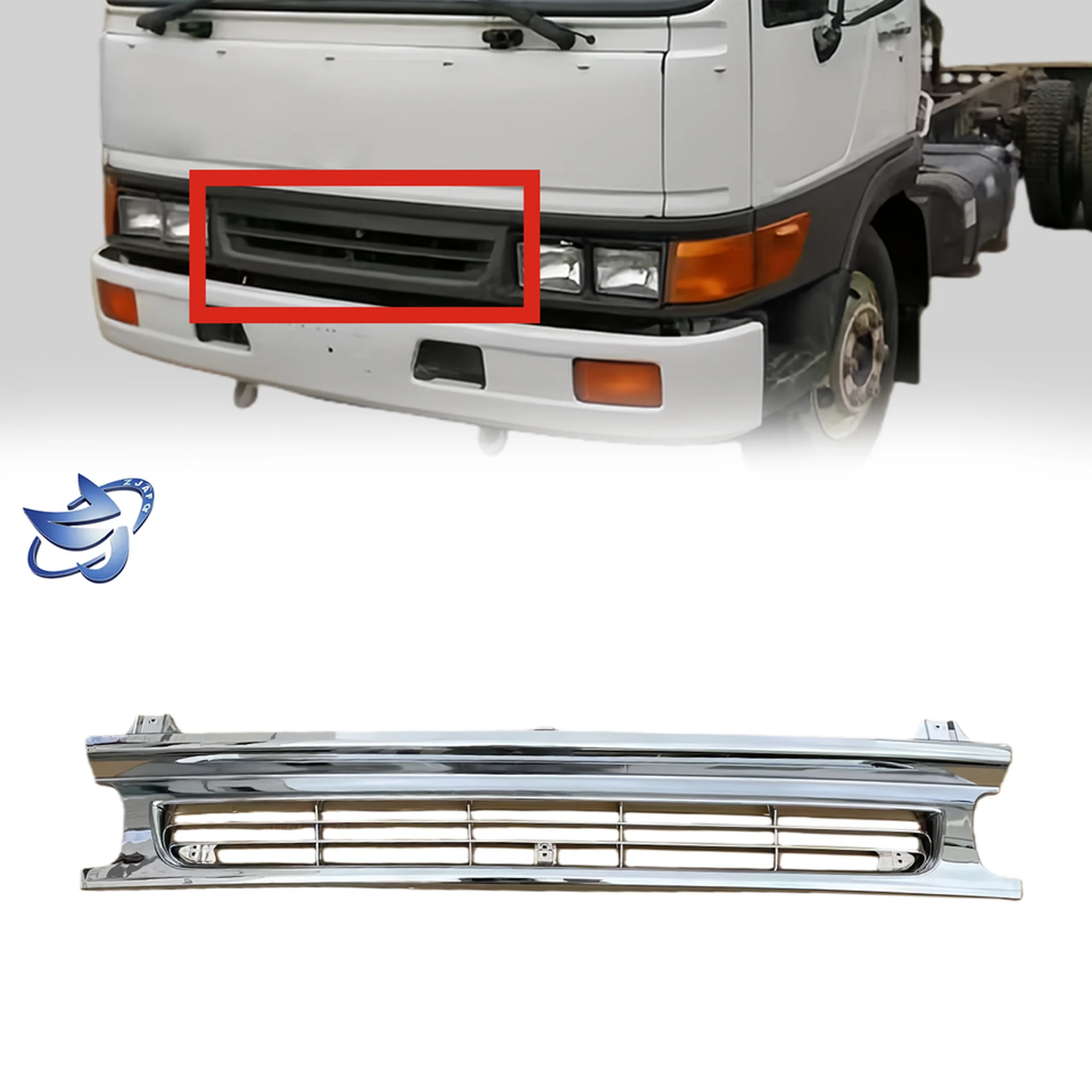 115CM Chrome / Gray Plastic Grille for Hino FB4J / FC4J