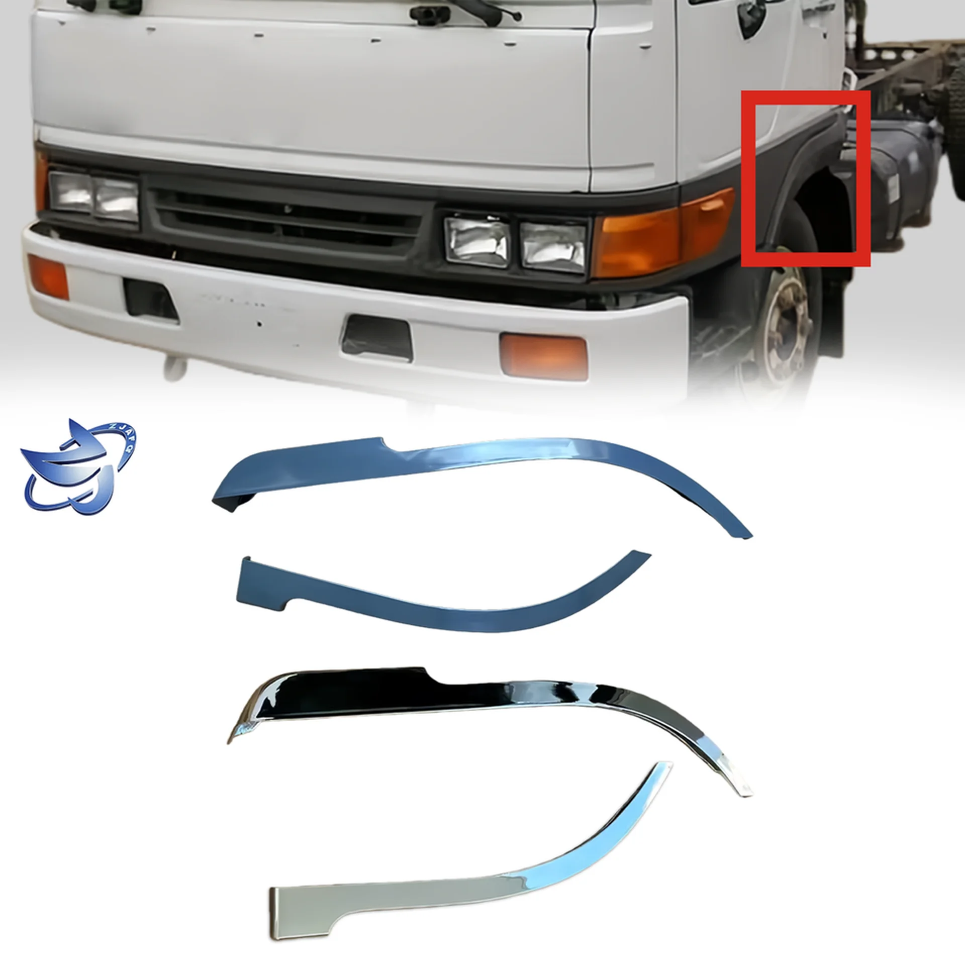 90CM Chrome / Gray Plastic Fender / Mud Flap for Hino FB4J / FC4J