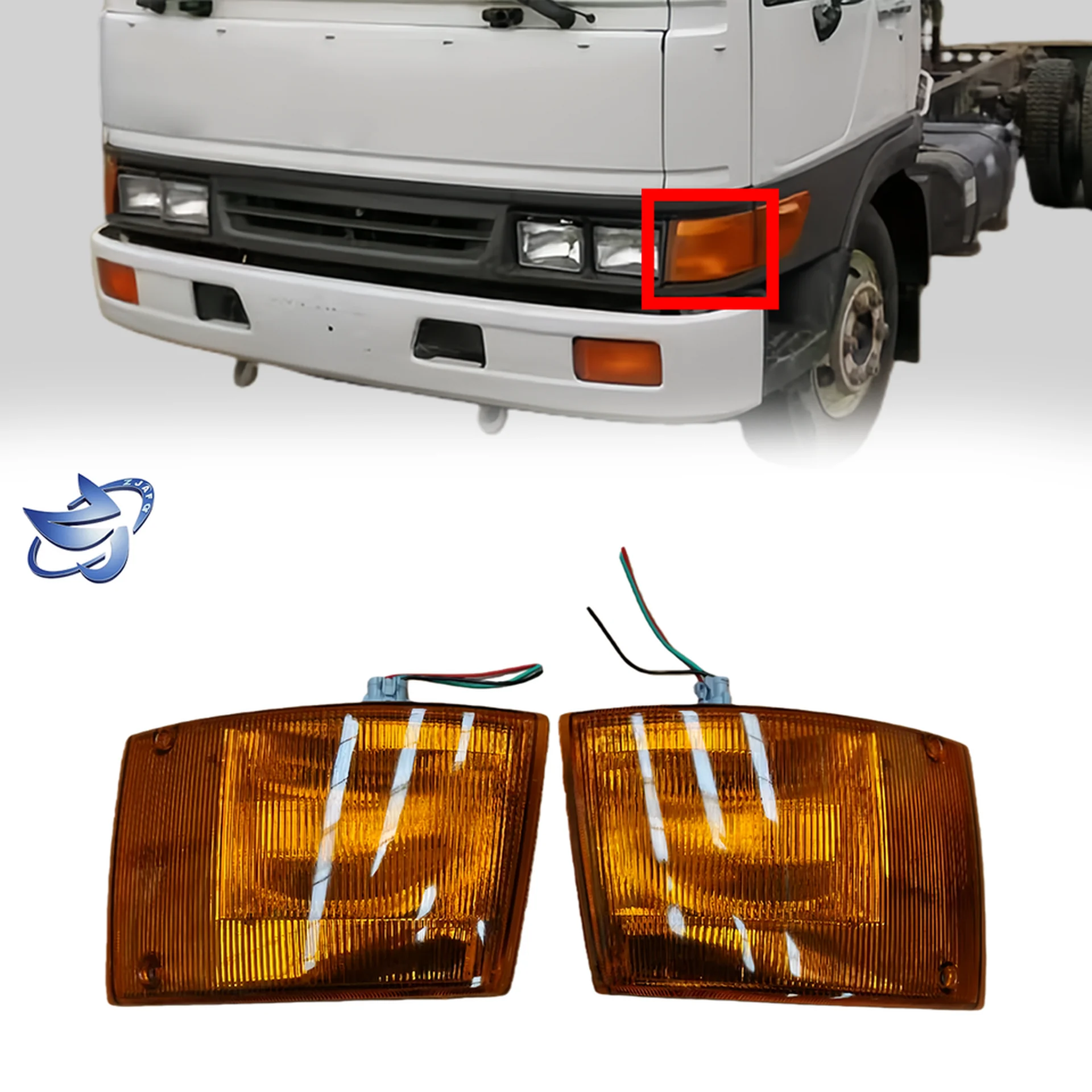 White / Yellow Plastic Corner Lamp for Hino FB4J / FC4J