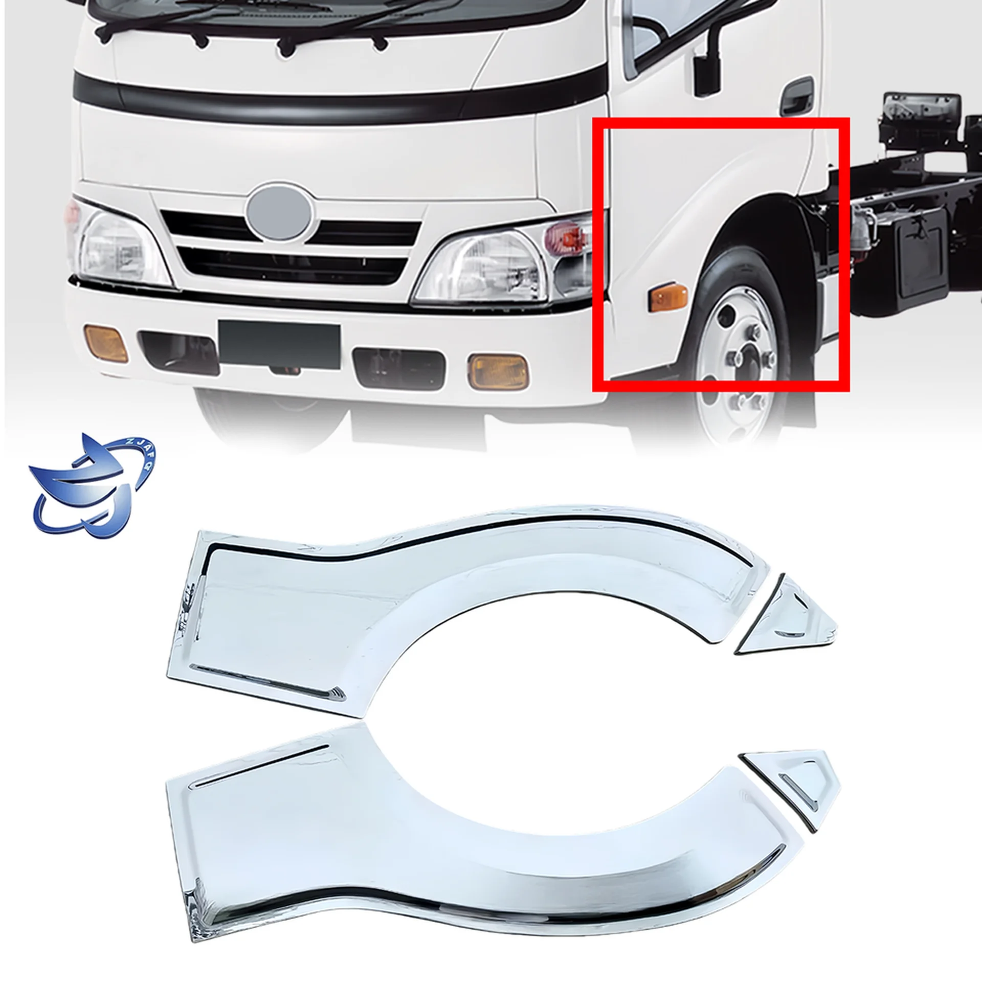 Chrome Plastic Door / Window Trim for Hino 300 Dutro