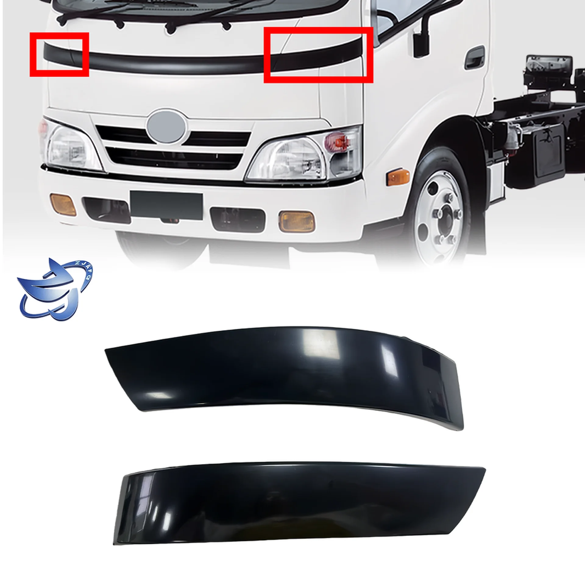 40*7CM Black Plastic Front Panel / Garnish for Hino 300 Dutro