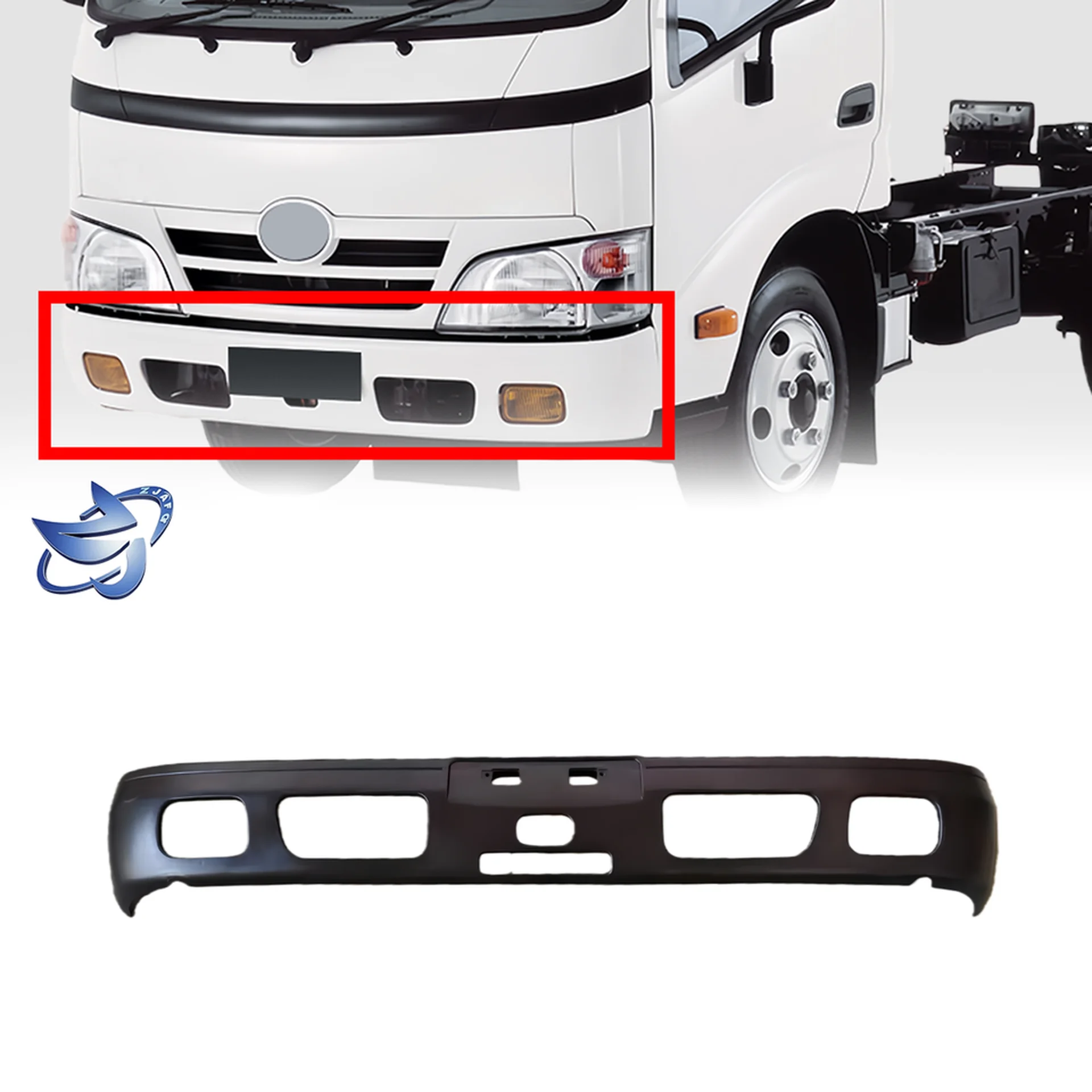 Black Metal Front Panel / Garnish for Hino 300 Dutro