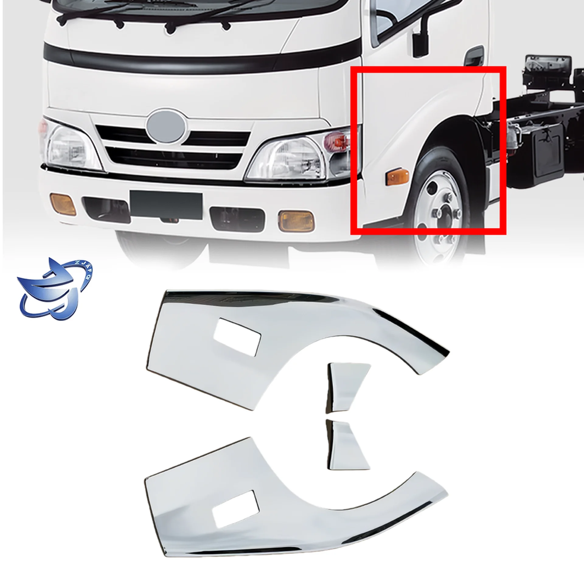 Chrome Plastic Door / Window Trim for Hino 300 Dutro