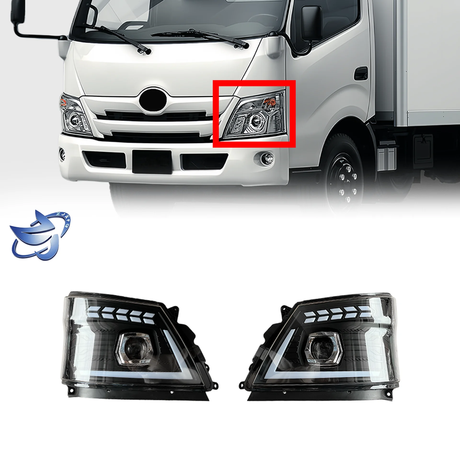 12V/24V / 12V Plastic Head Lamp for Hino 300 Dutro