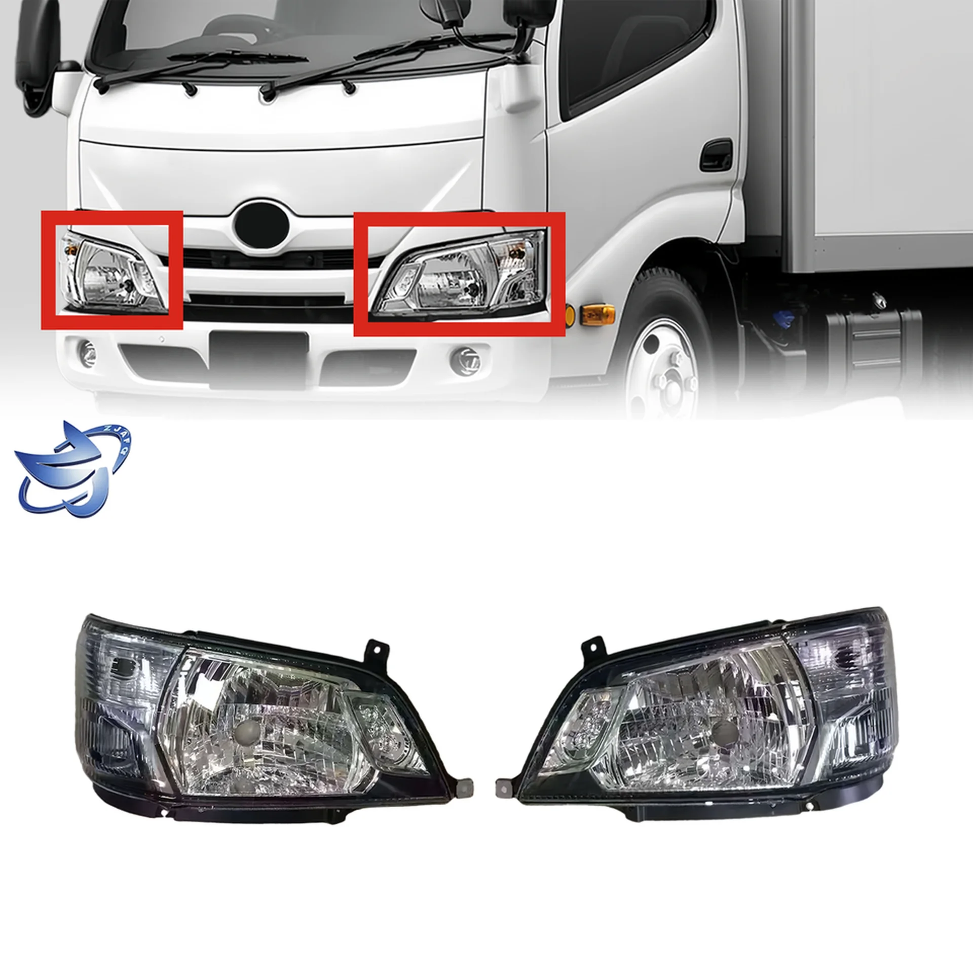 Plastic Head Lamp for Hino 300 Dutro