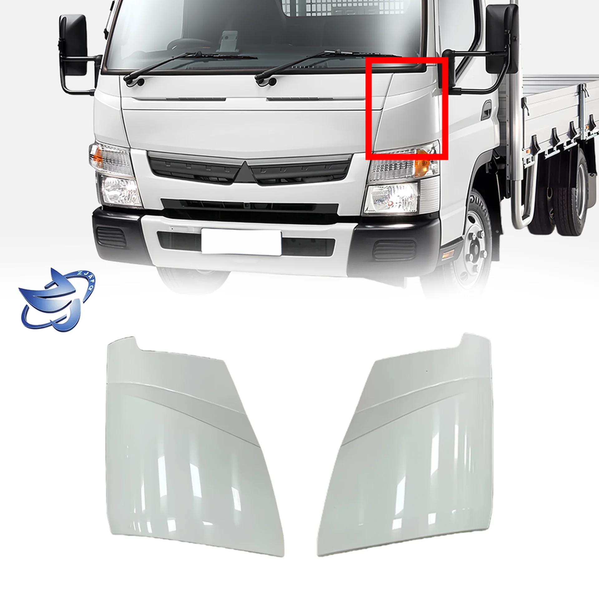 34CM White Plastic Corner Panel for Mitsubishi
