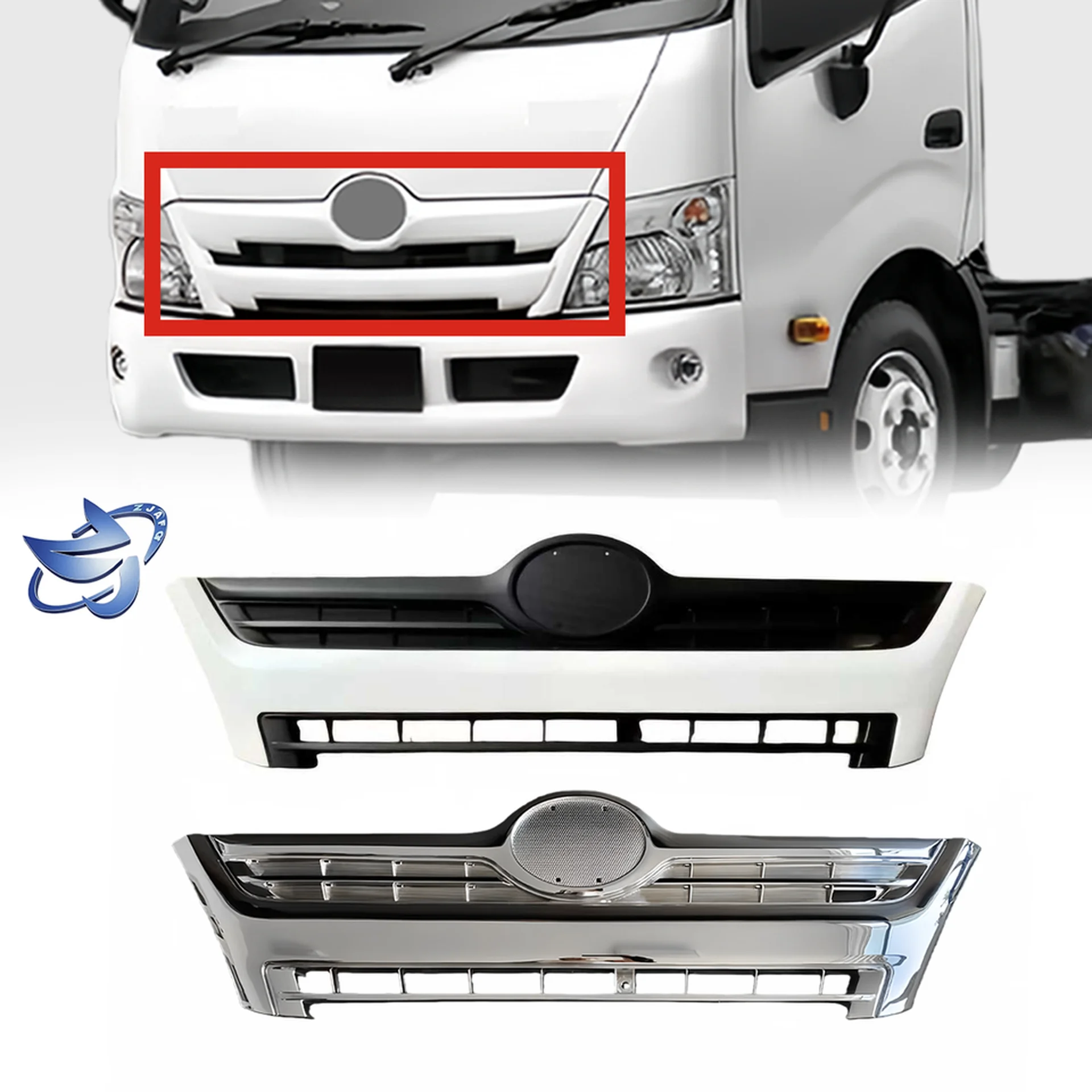 135CM Chrome / Black Plastic Grille for Hino 300 Dutro