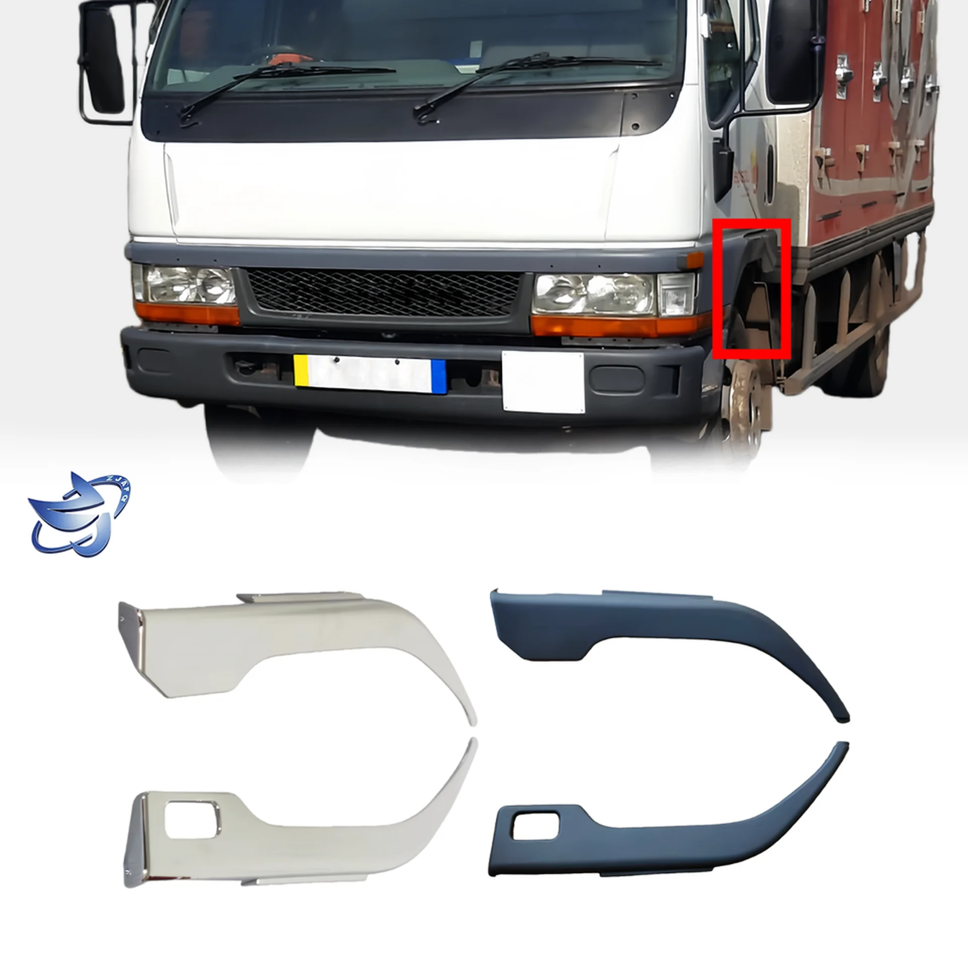 90CM Chrome / Black Plastic Fender / Mud Flap for Mitsubishi FE647 / FE511