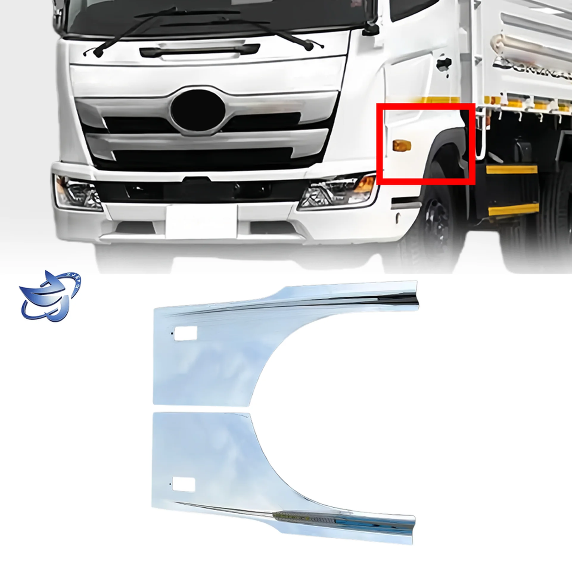 Chrome Plastic Door / Window Trim for Hino Dominator 500 / New 500