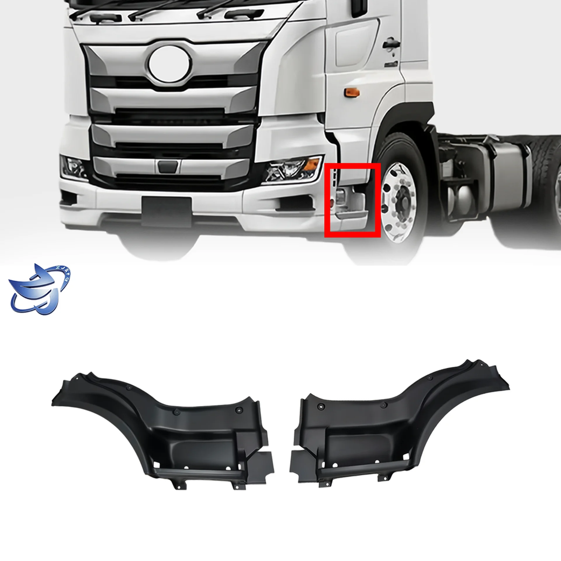 Black Plastic Step Panel for Hino New Mega 700