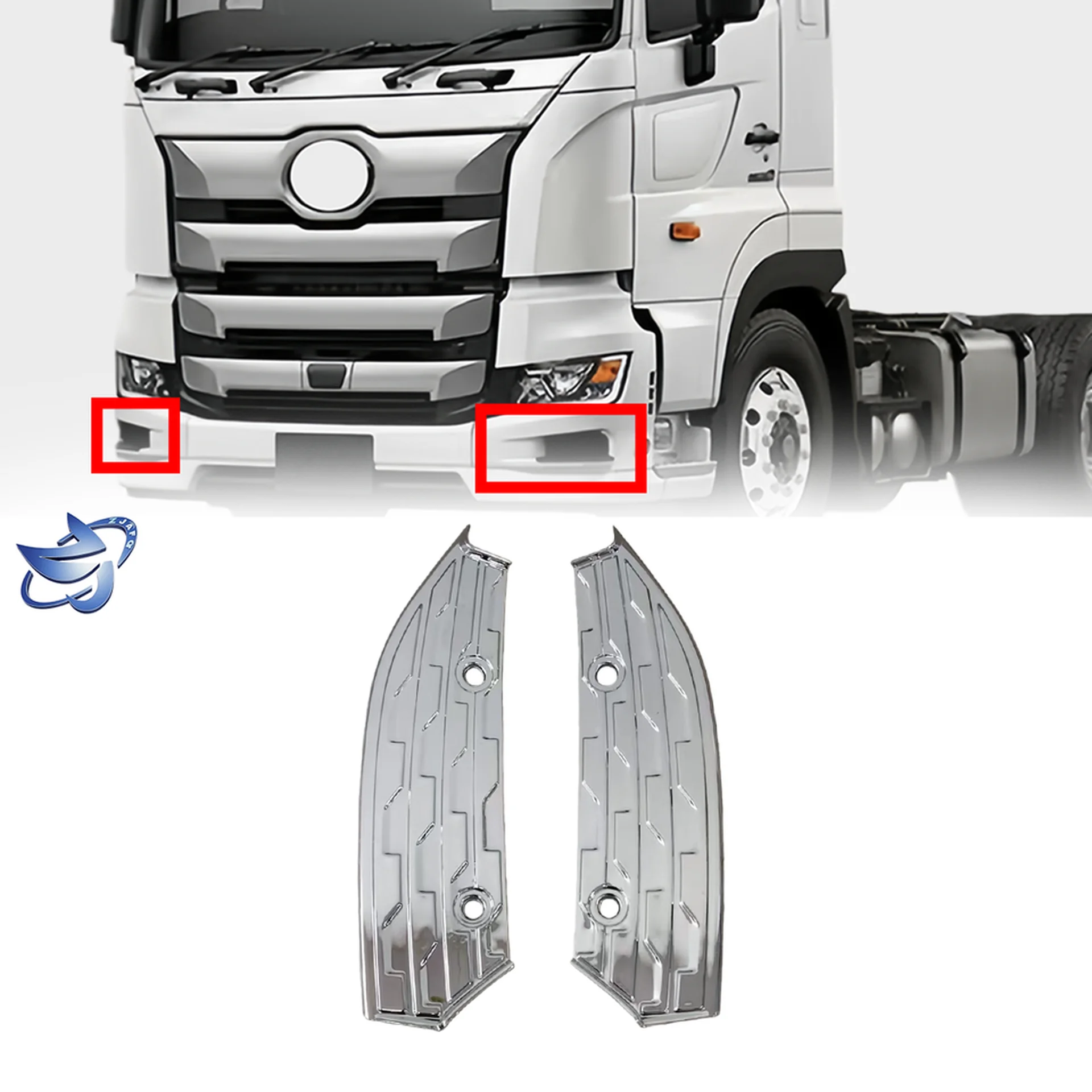 Chrome / Black Plastic Bumper for Hino New Mega 700