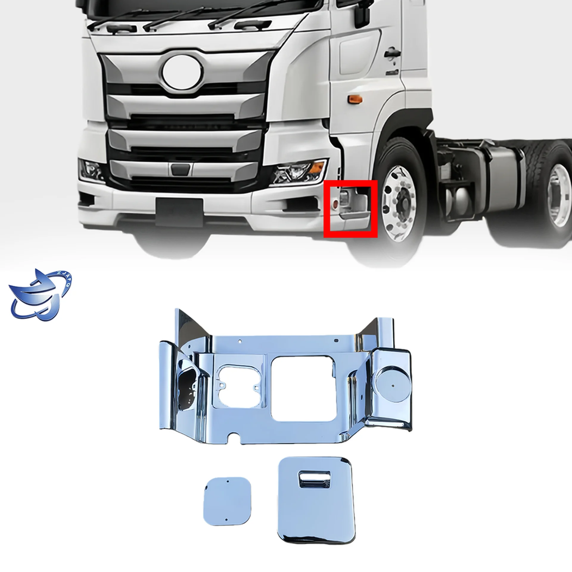 Chrome Plastic Step Panel for Hino New Mega 700