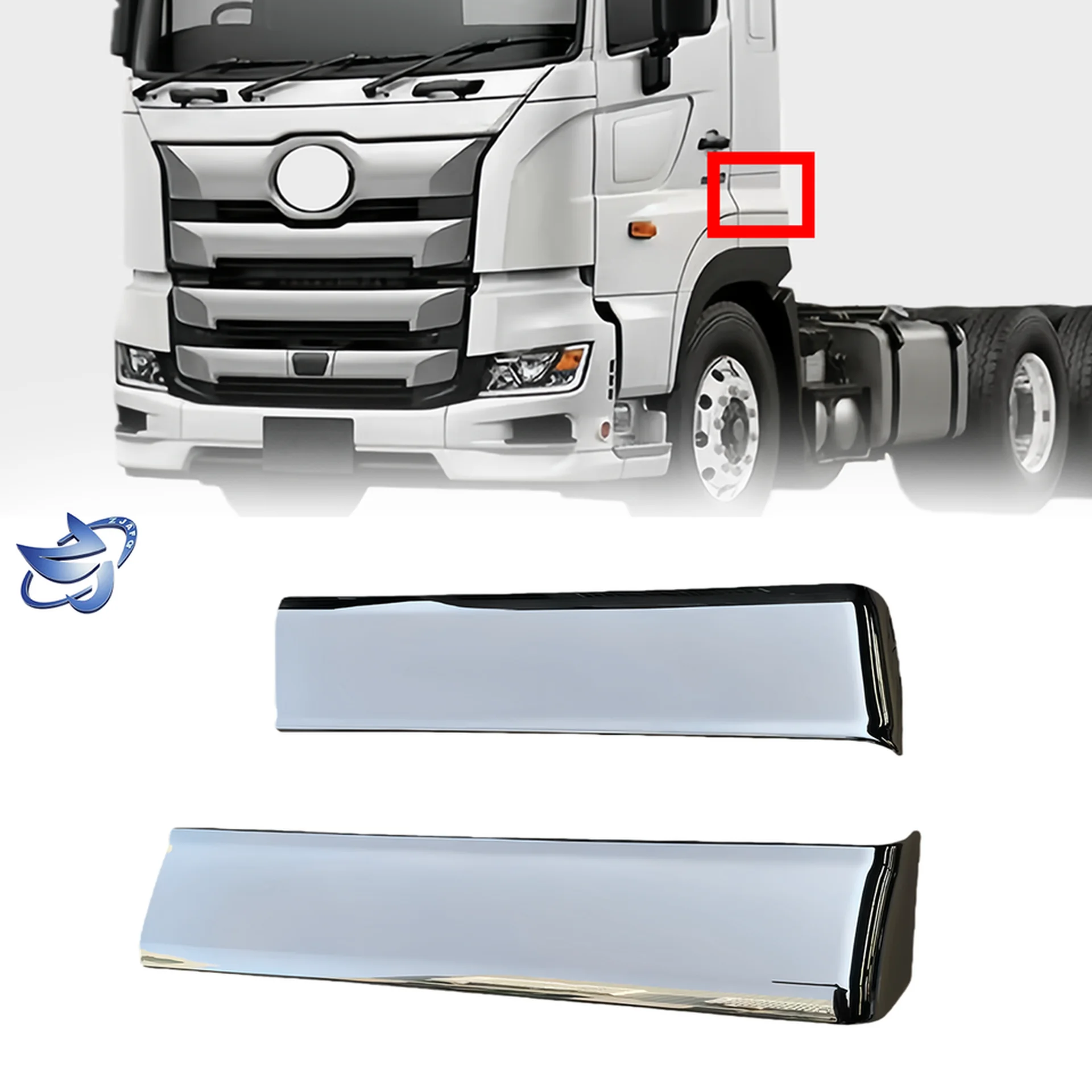 Chrome Plastic Door / Window Trim for Hino New Mega 700