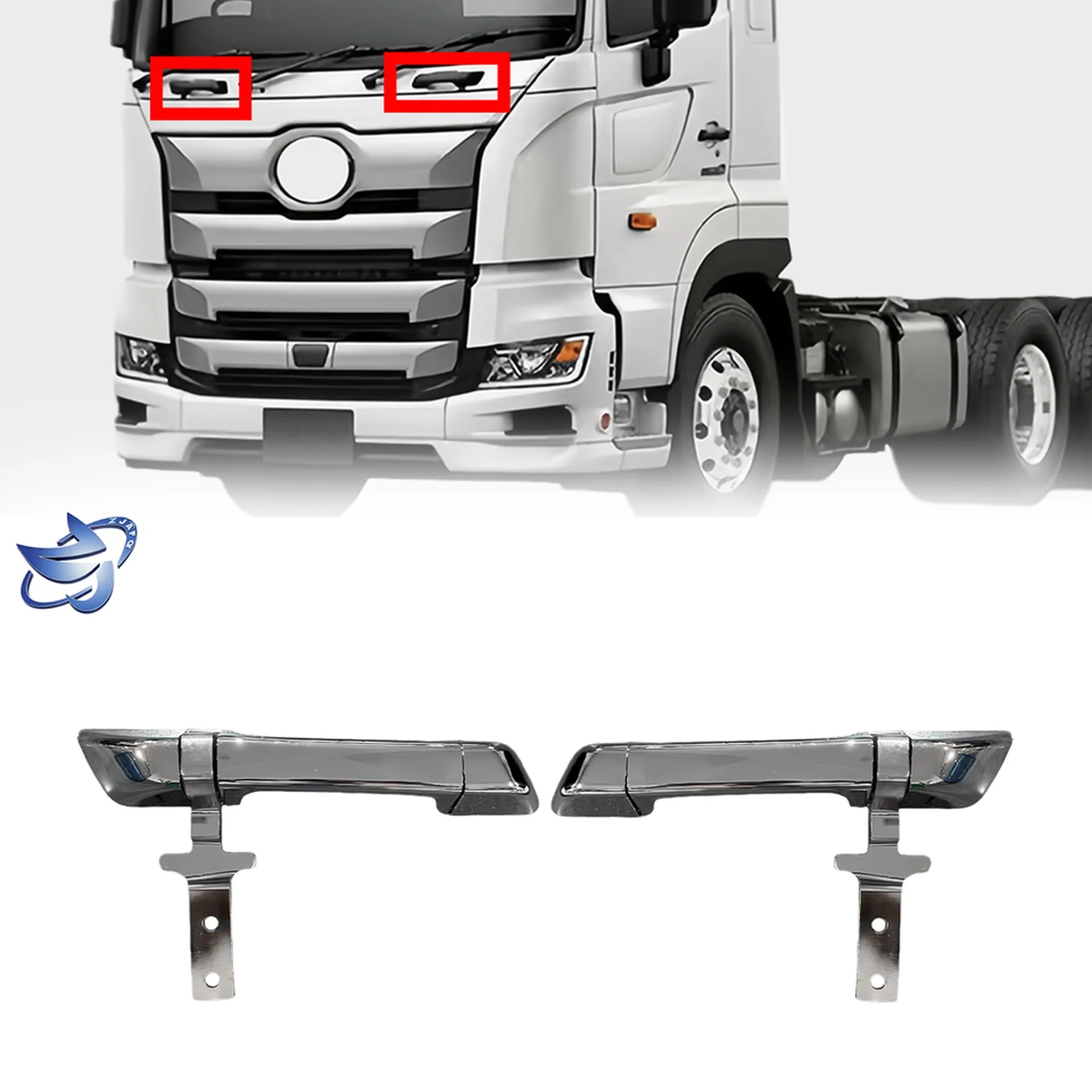 Chrome Plastic Front Panel / Garnish for Hino New Mega 700