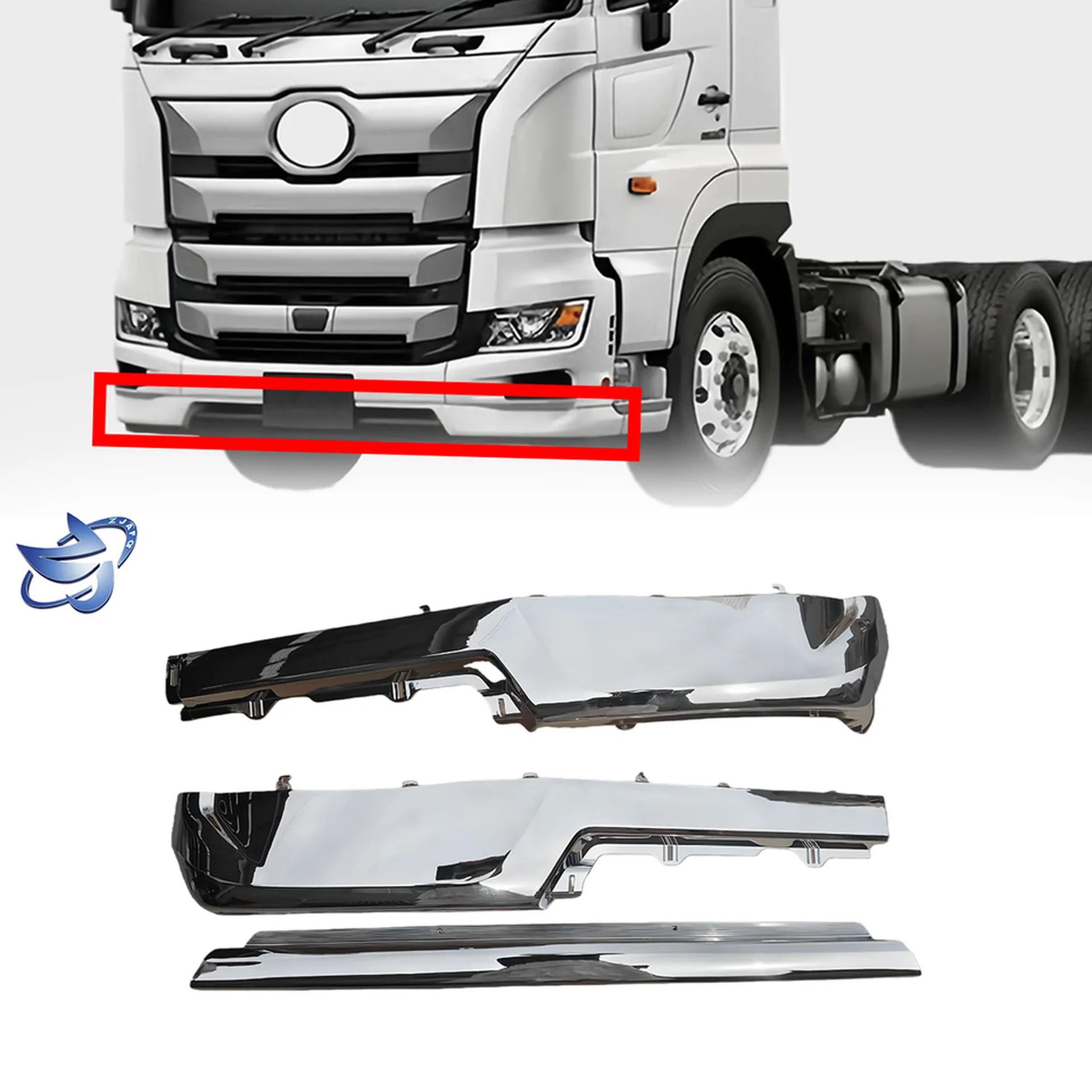 18*130CM Chrome Plastic Bumper for Hino New Mega 700
