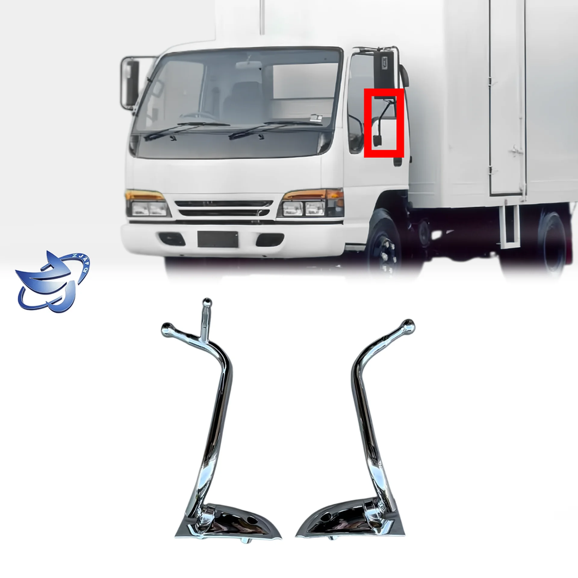 Chrome Metal Mirror / Mirror Cover for Isuzu NPR 100P