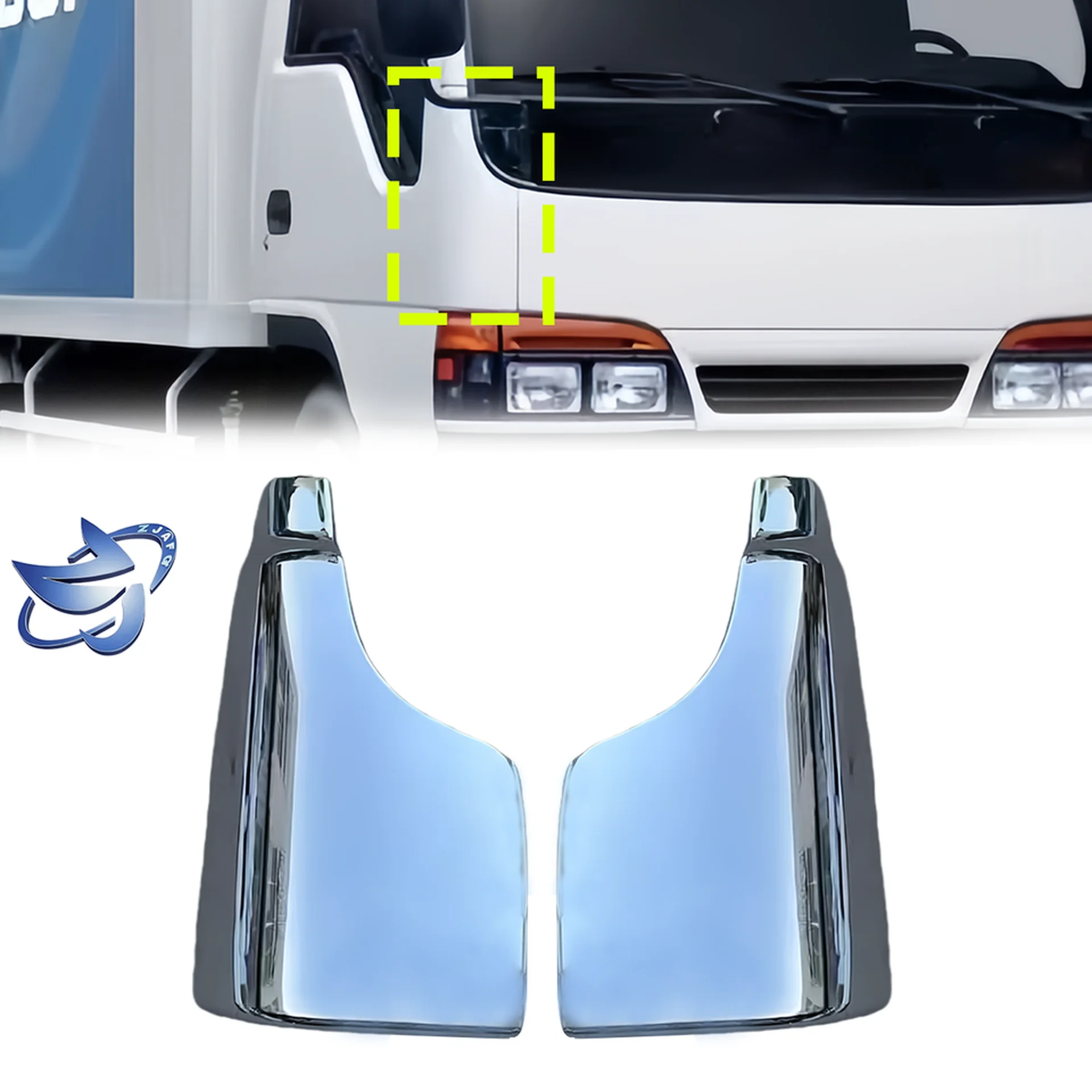 Chrome Plastic Corner Panel for Isuzu NPR 100P