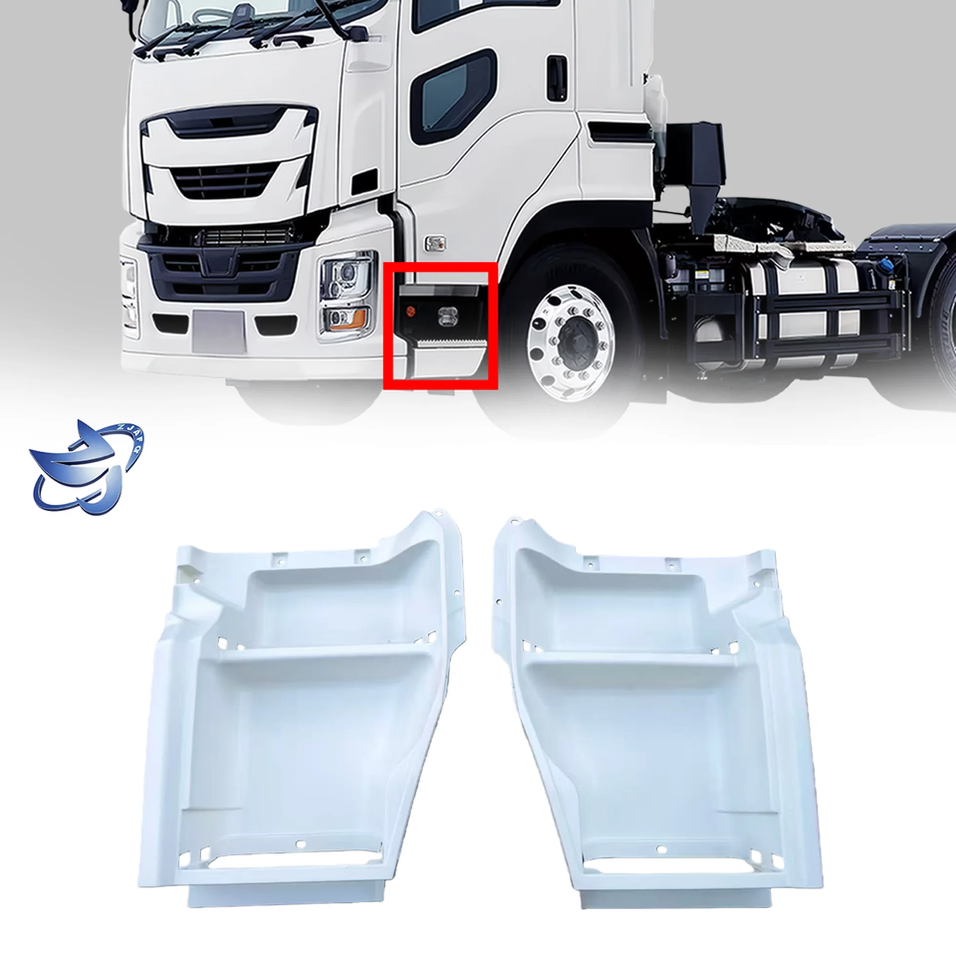 46*77CM Chrome / White Plastic Step Panel for Isuzu Giga 2017