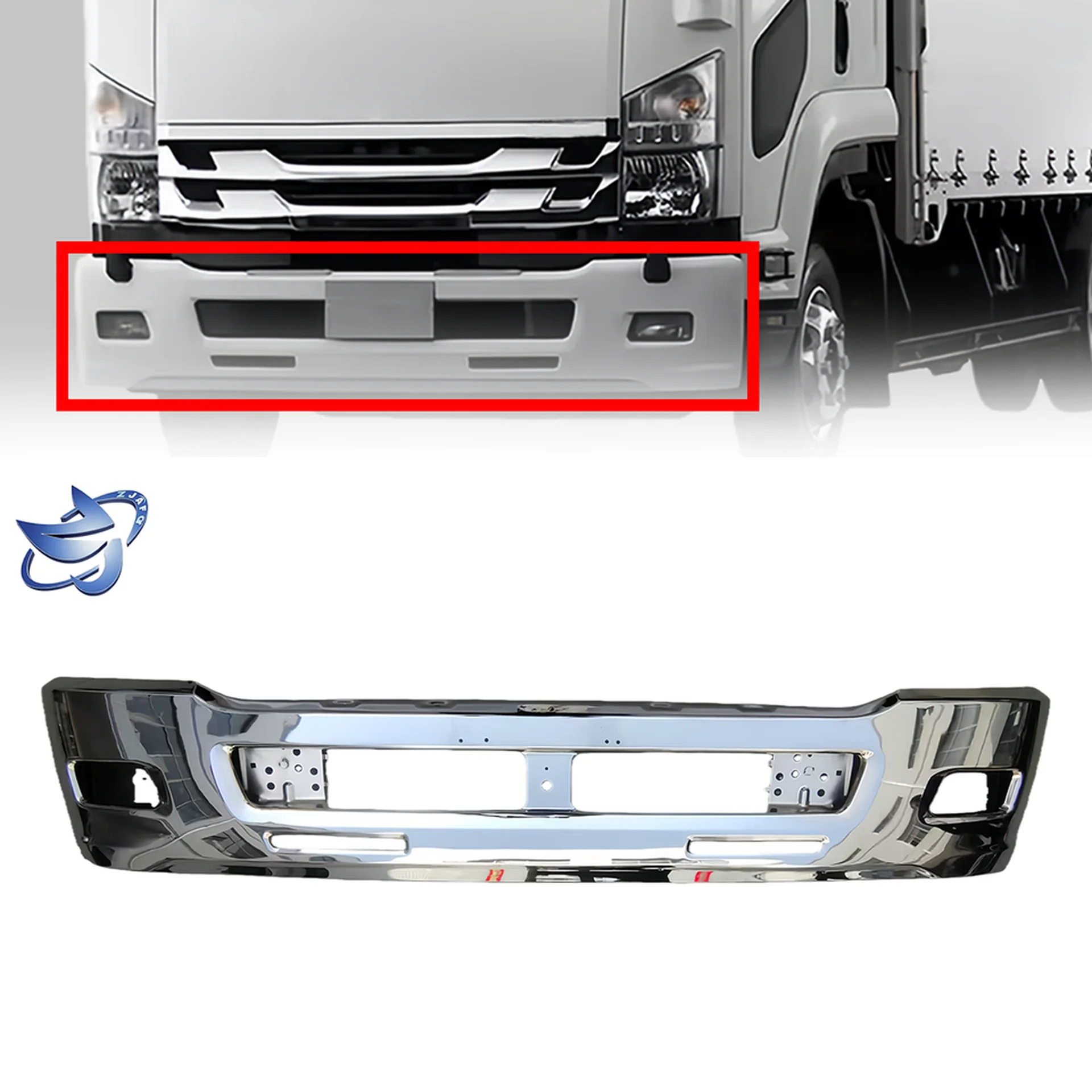 205/225CM Chrome Metal Bumper for Isuzu