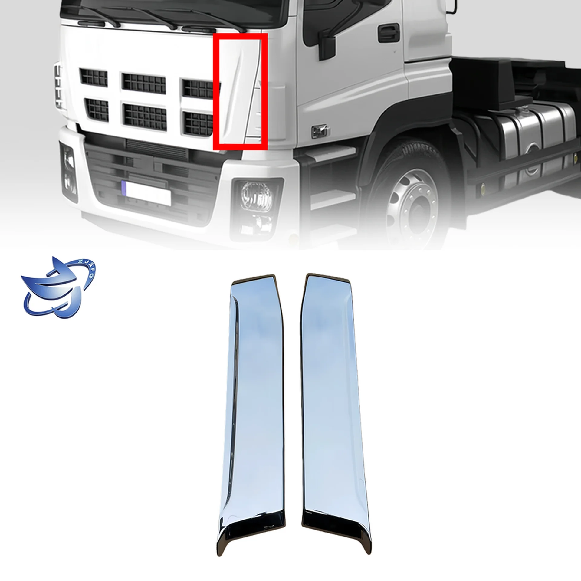 Chrome Plastic Front Panel / Garnish for Isuzu Giga 2010-2012