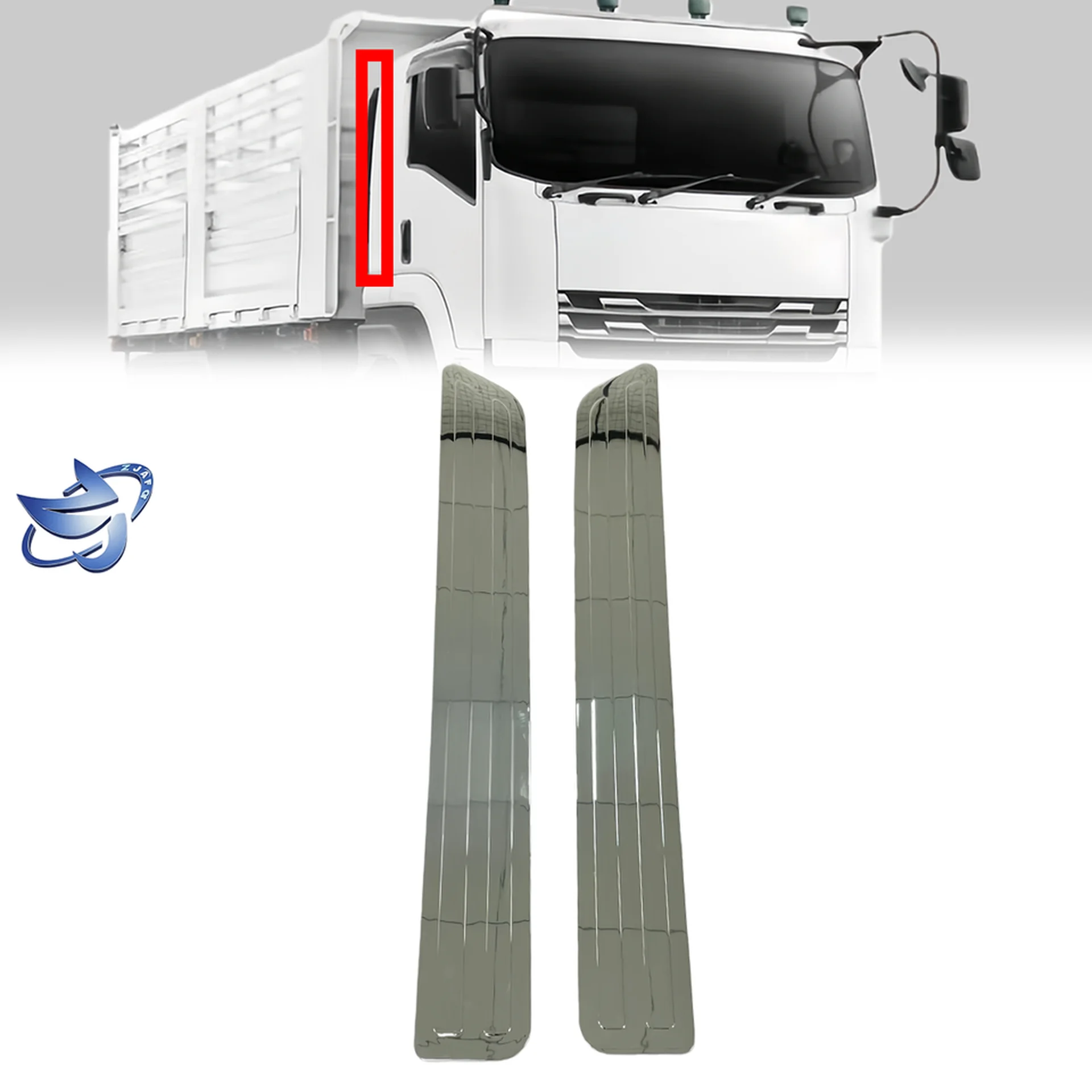 5CM Chrome Plastic Pillar Garnish for Isuzu Deca 360