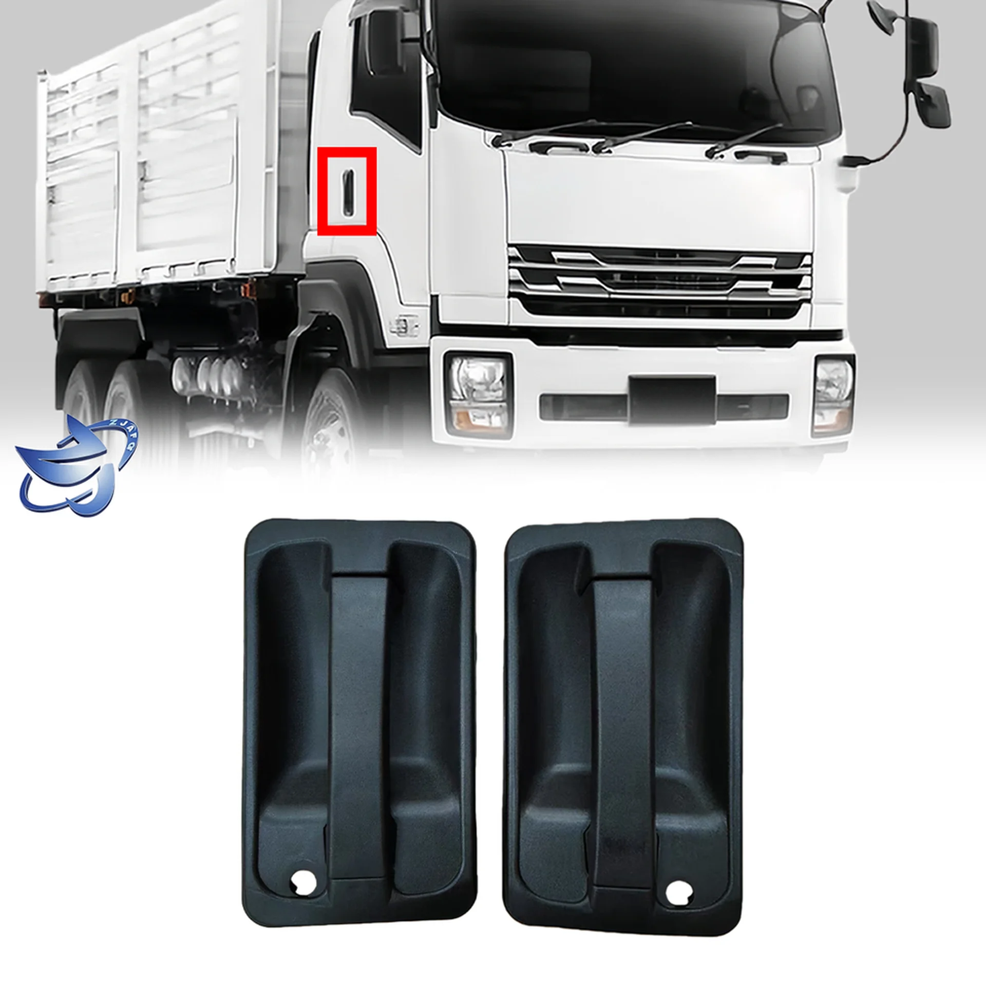 13*23CM Black Plastic Door Handle for Isuzu Deca 360