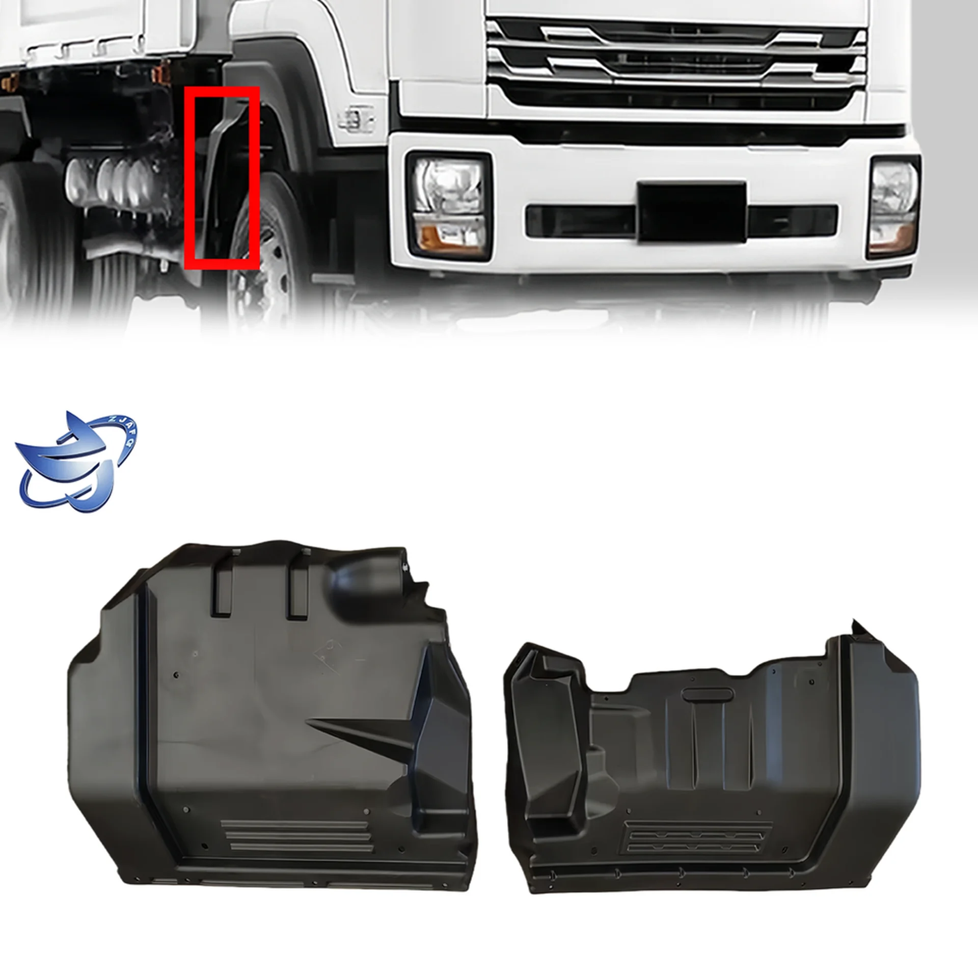 Black Plastic Fender / Mud Flap for Isuzu Deca 360