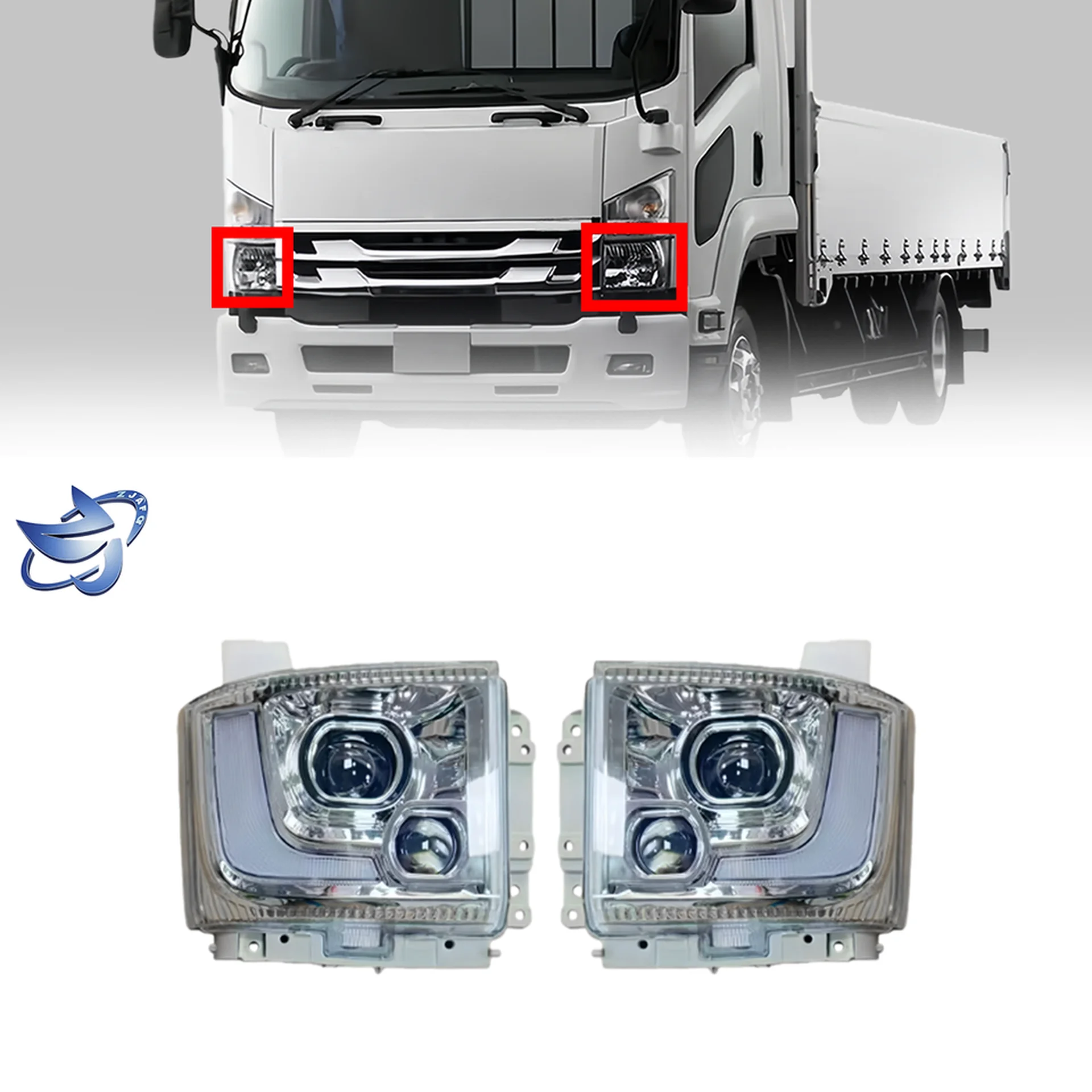 24V / 12V Plastic Head Lamp for Isuzu Forward / FRR
