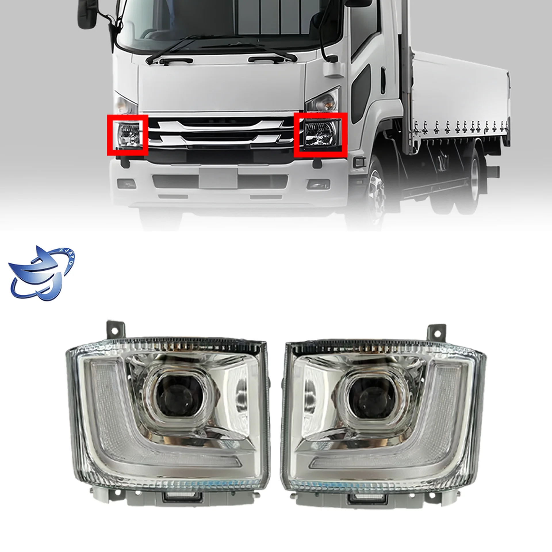 24V / 12V Plastic Head Lamp for Isuzu Forward / FRR