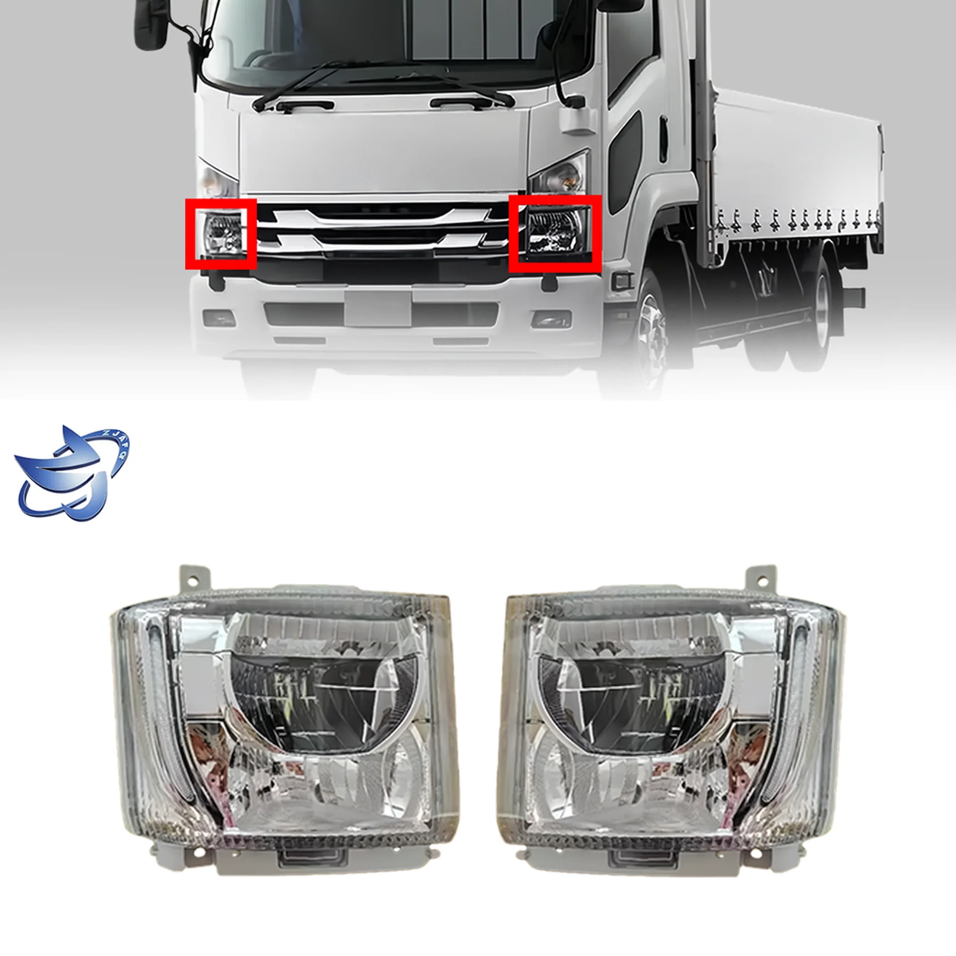 24V / 12V Plastic Head Lamp for Isuzu Forward / FRR