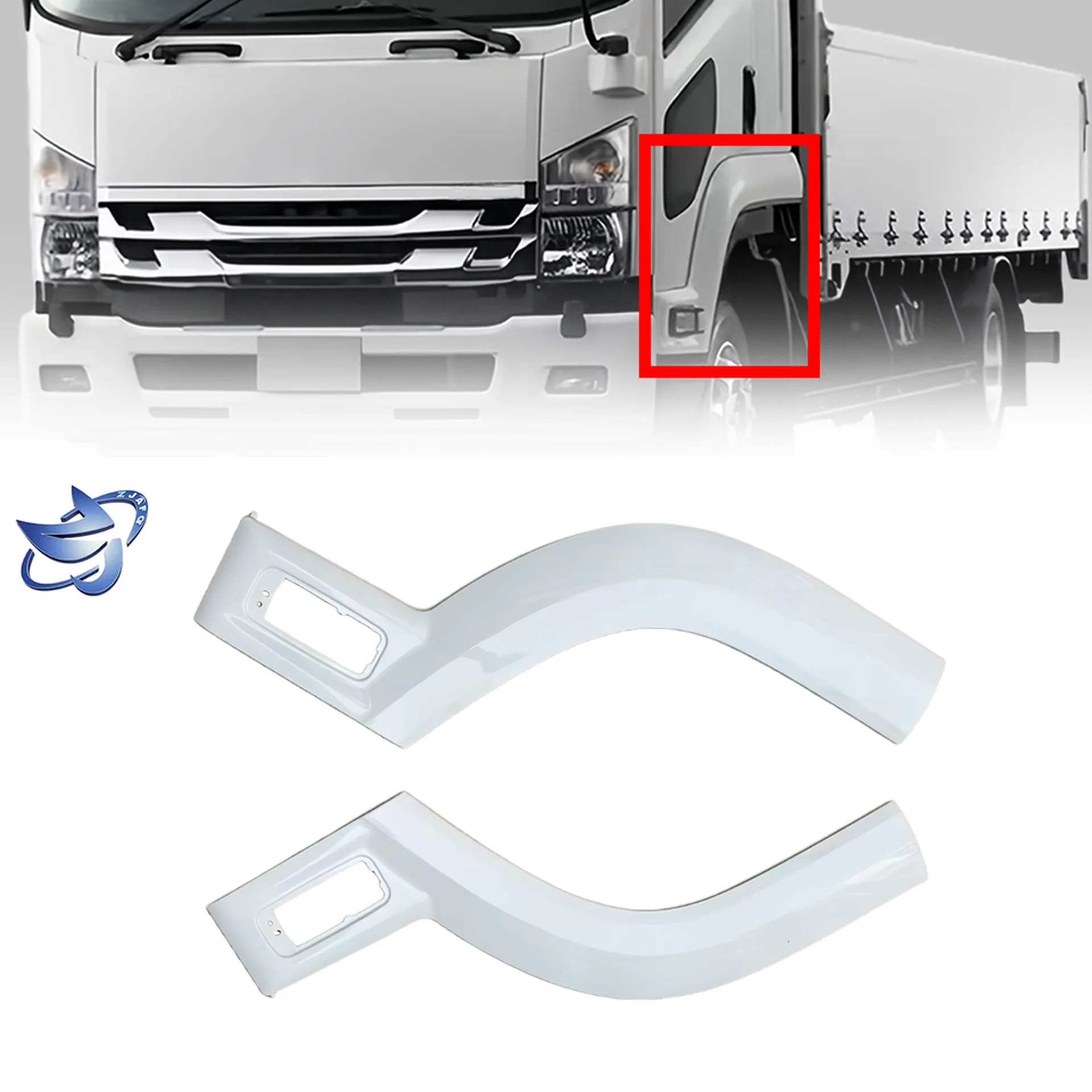 White Plastic Door / Window Trim for Isuzu Forward / FRR