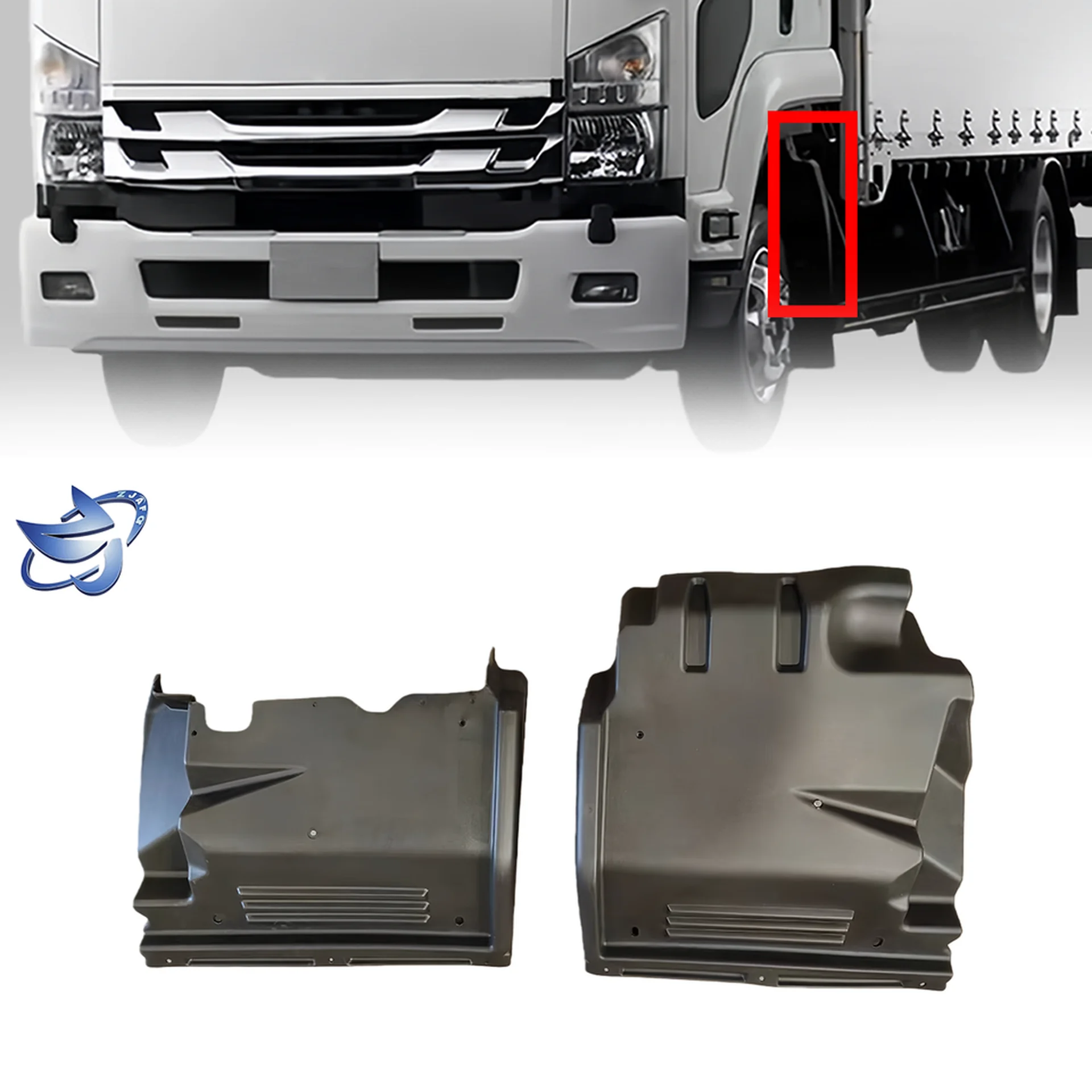 Black Plastic Fender / Mud Flap for Isuzu Forward / FRR
