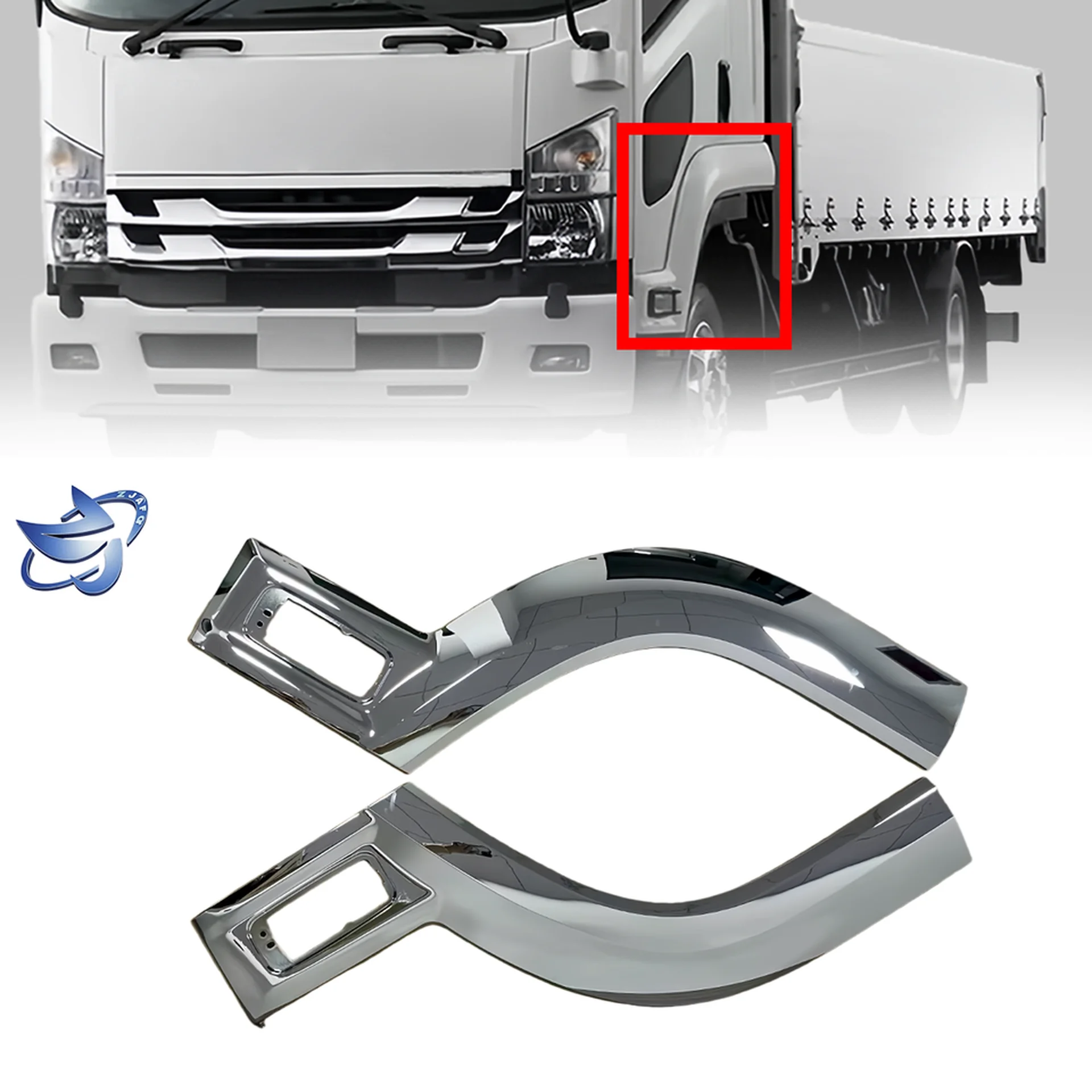 Chrome Plastic Door / Window Trim for Isuzu Forward / FRR