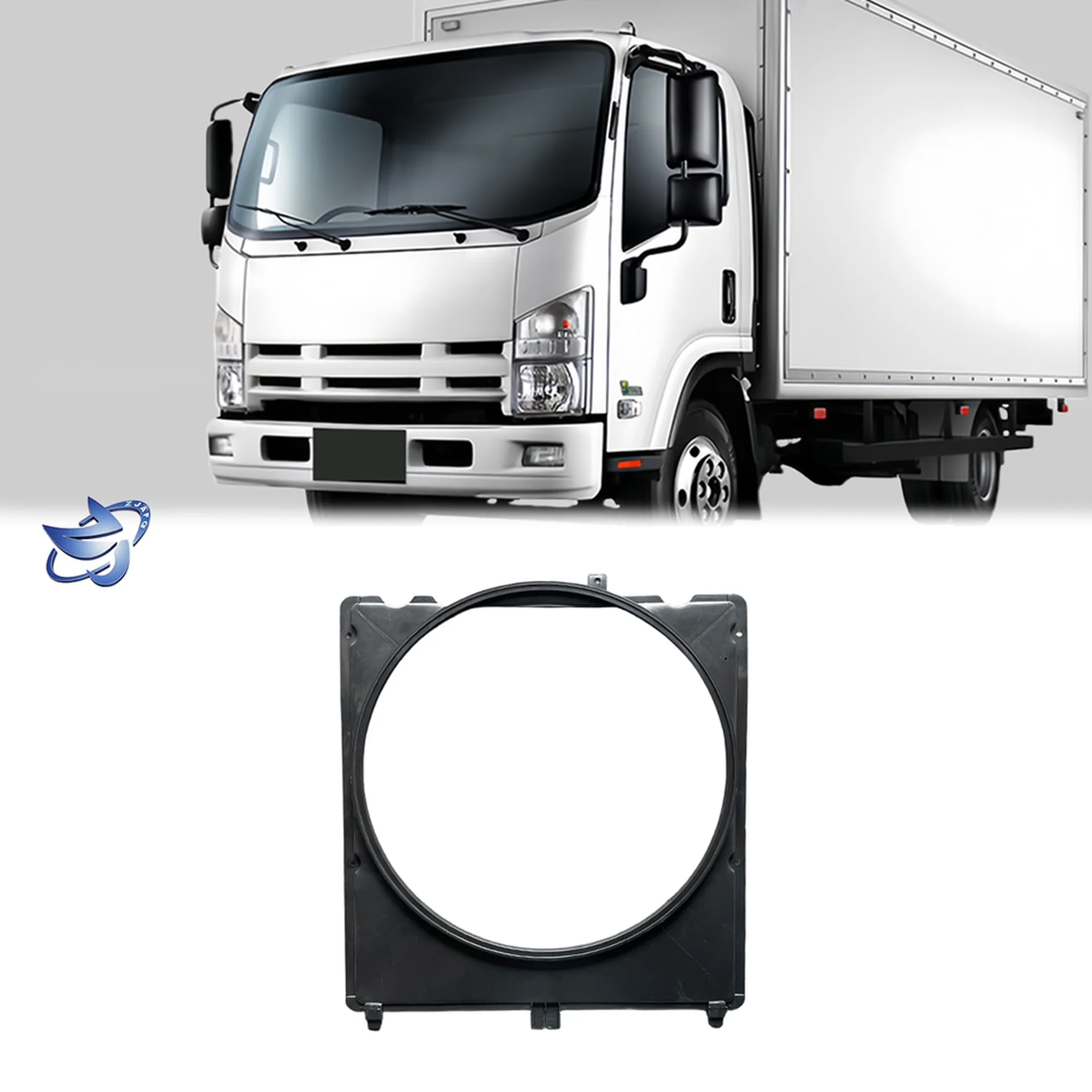 52*57CM Black Plastic Fan Shroud / Cover for Isuzu NPR 700P