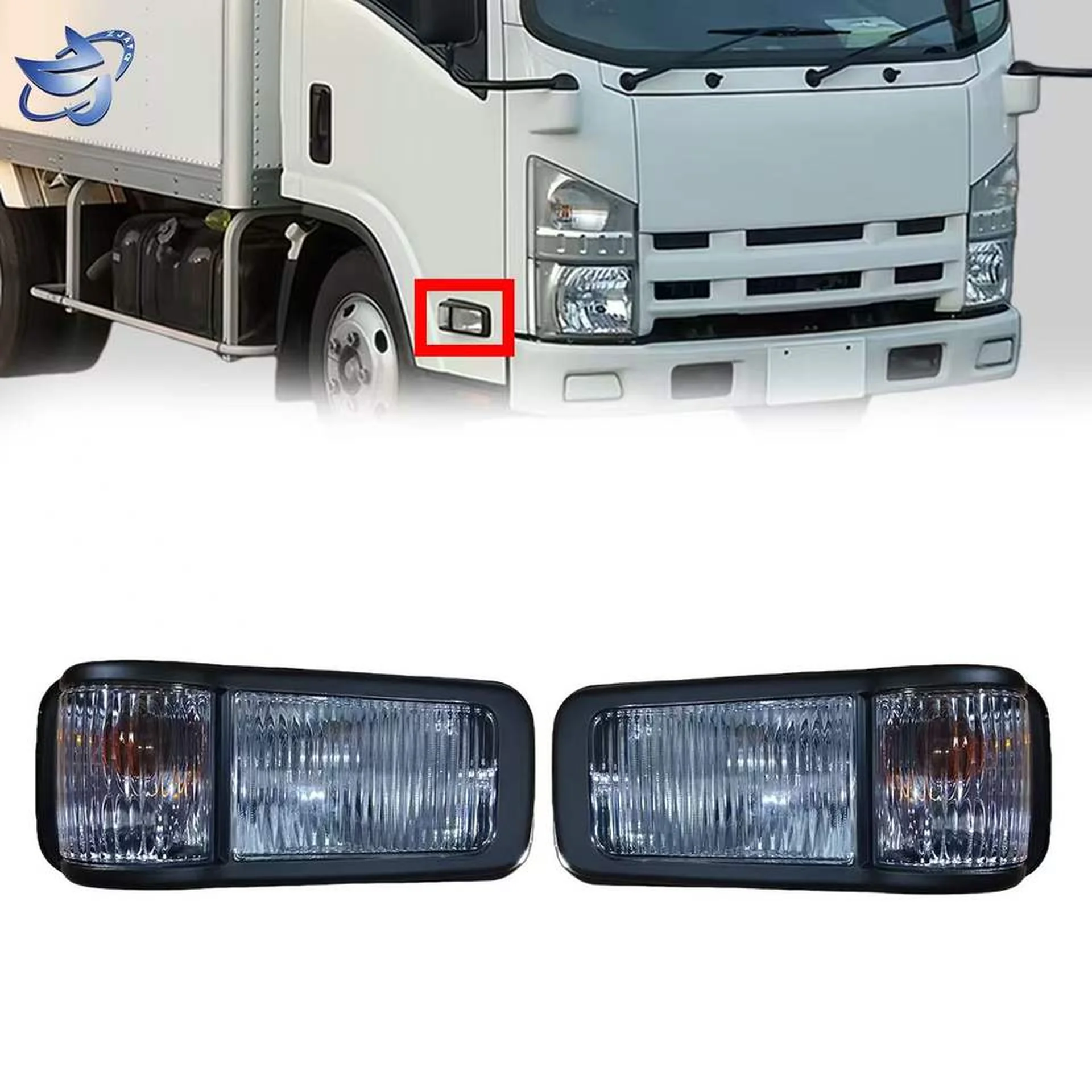 Black Plastic Side Marker Lamp for Isuzu NPR 700P