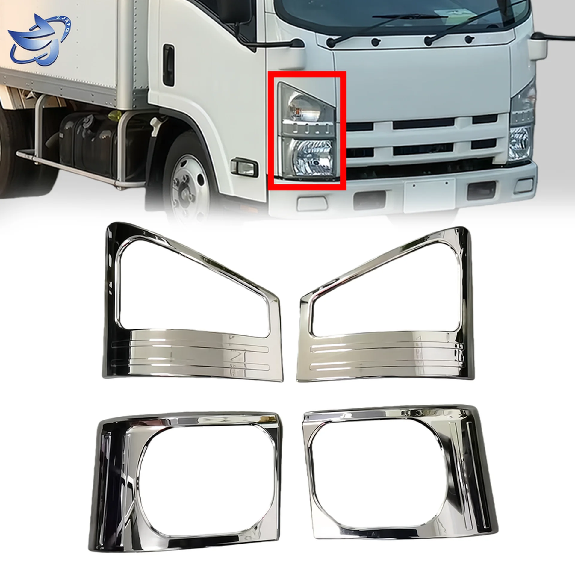 Chrome Plastic Head Lamp for Isuzu NPR 700P