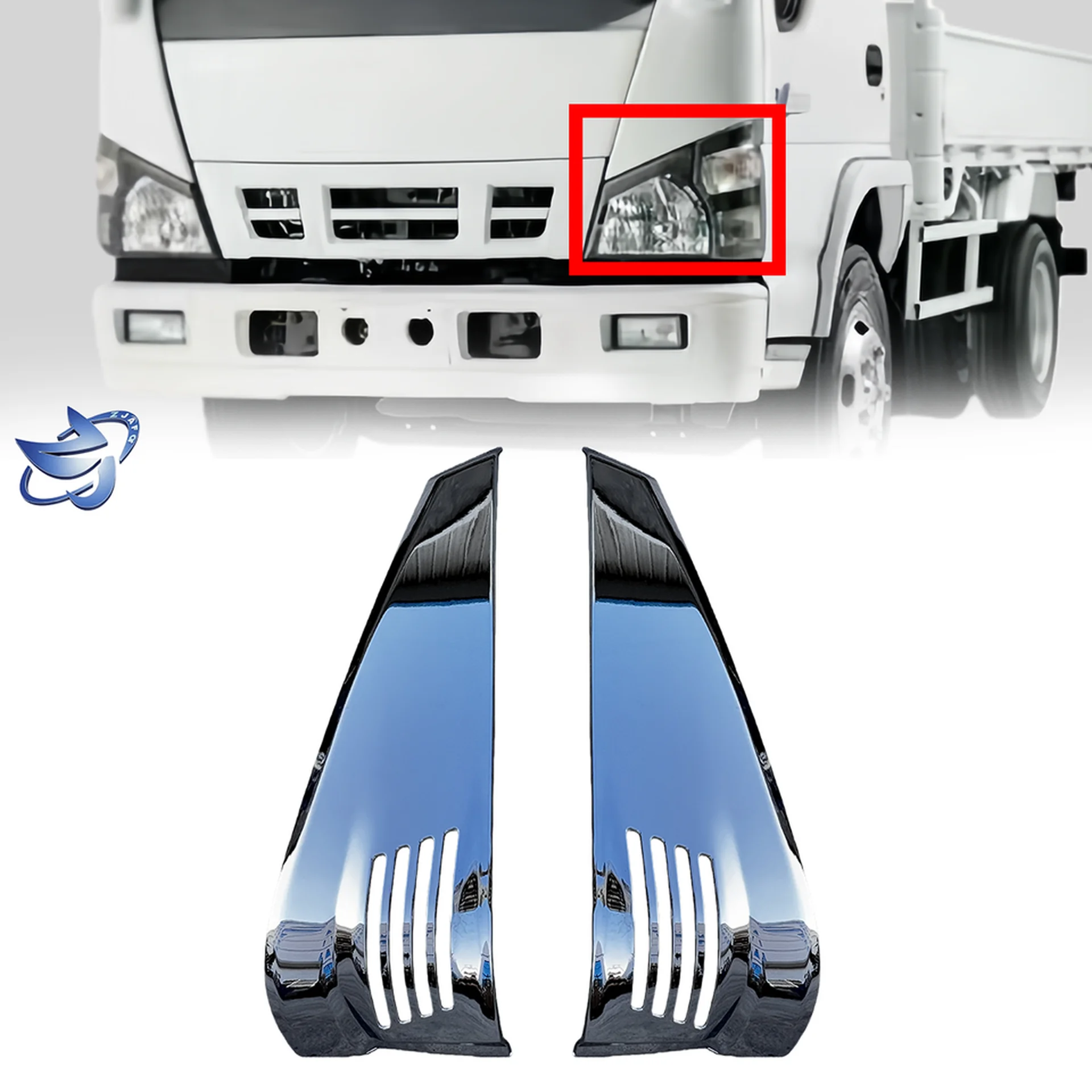 Chrome Plastic Head Lamp for Isuzu NQR 600P