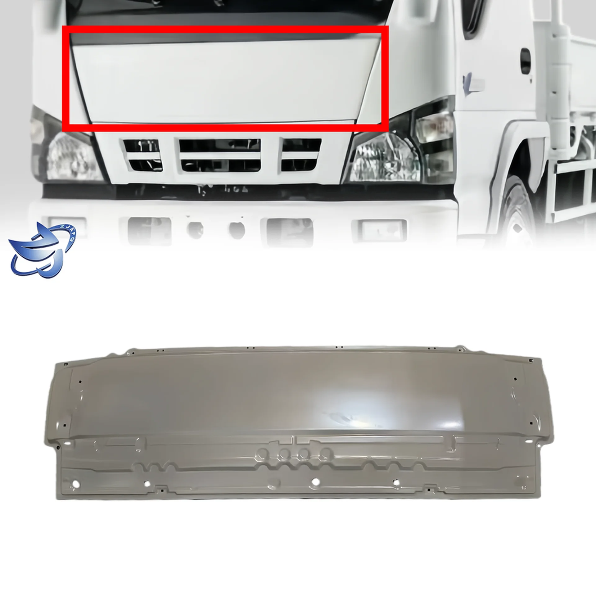 145/175CM Gray / Blue Metal Front Panel / Garnish for Isuzu NQR 600P