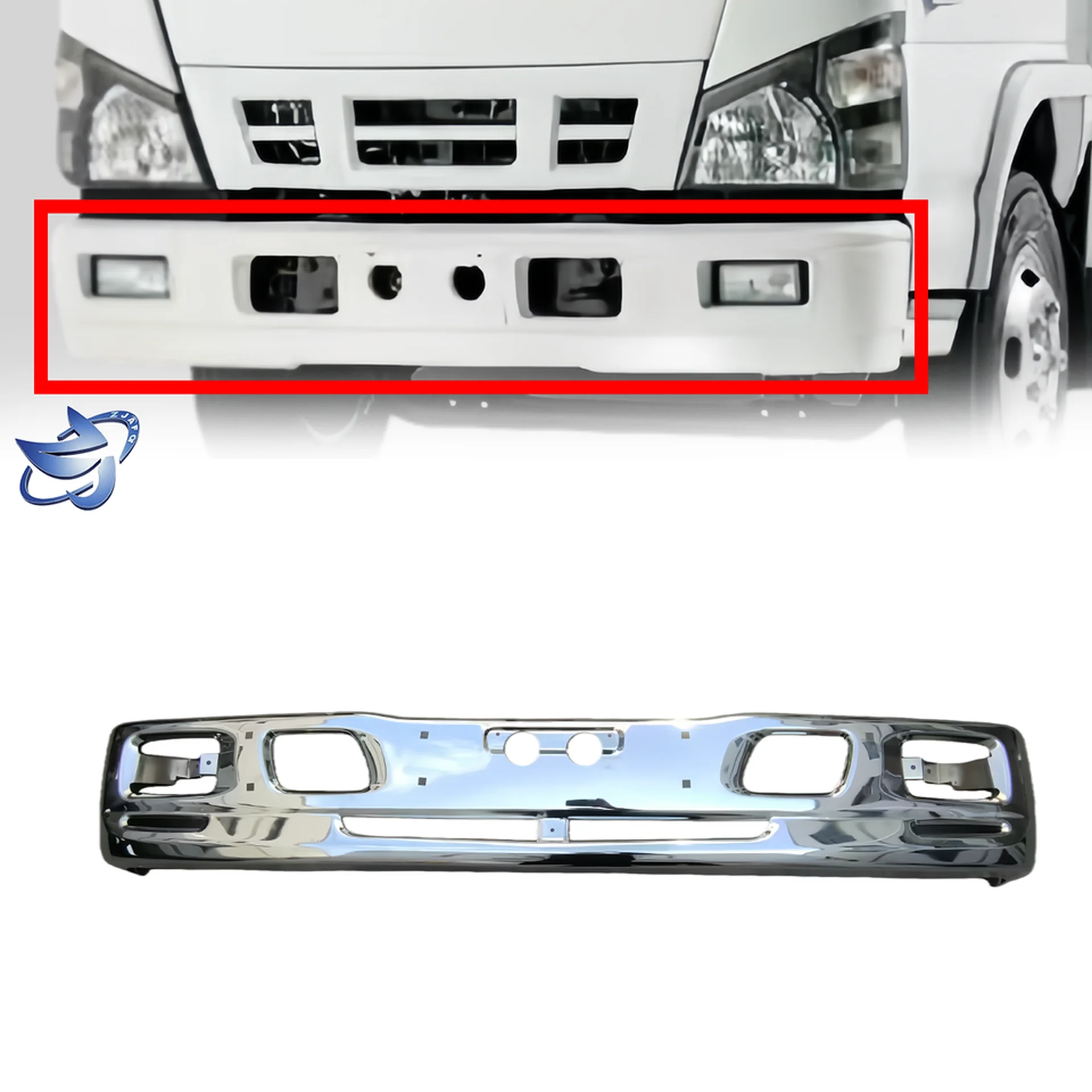 198CM Chrome Metal Bumper for Isuzu NQR 600P