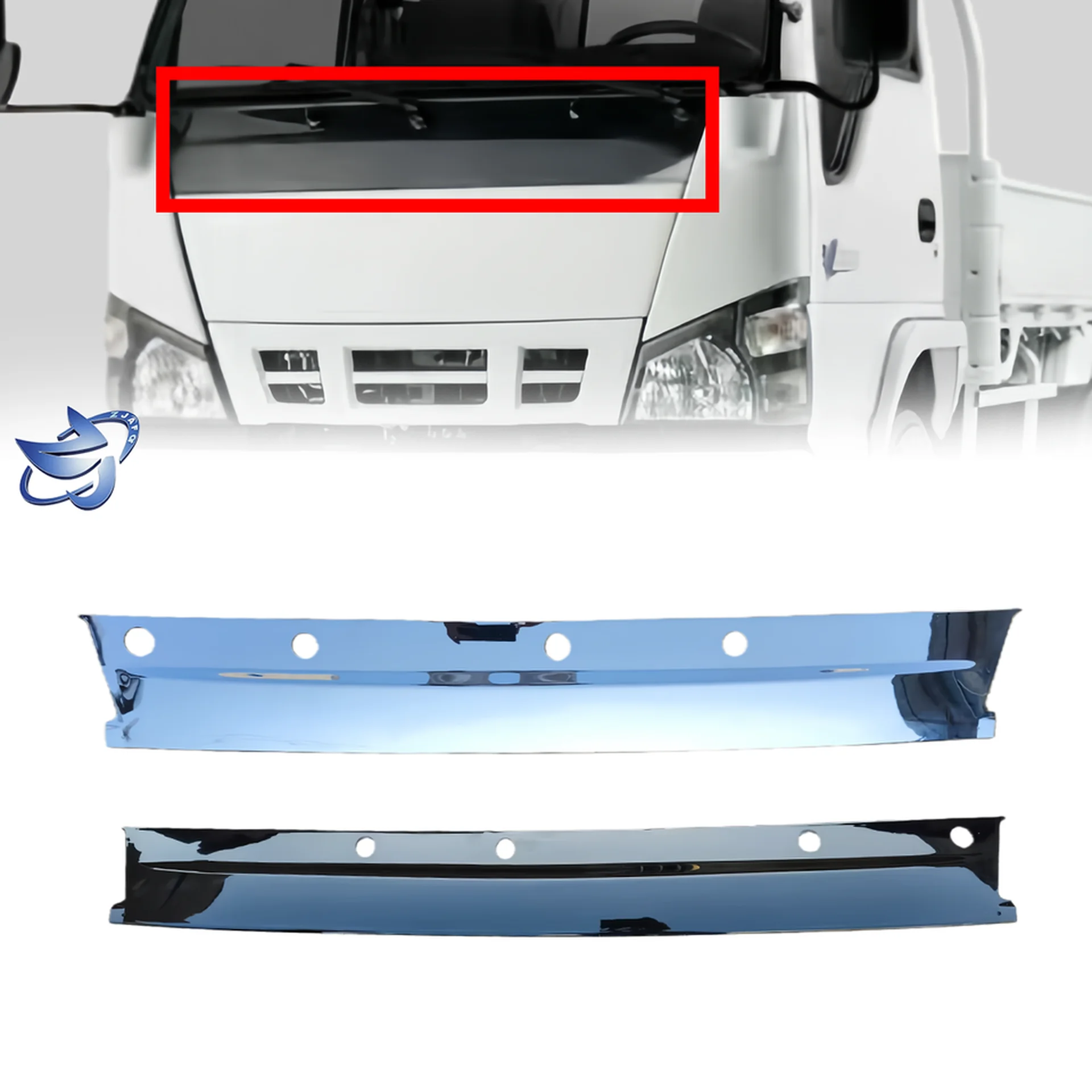 135/165CM Chrome / Black Plastic Wiper Panel / Arm for Isuzu NQR 600P
