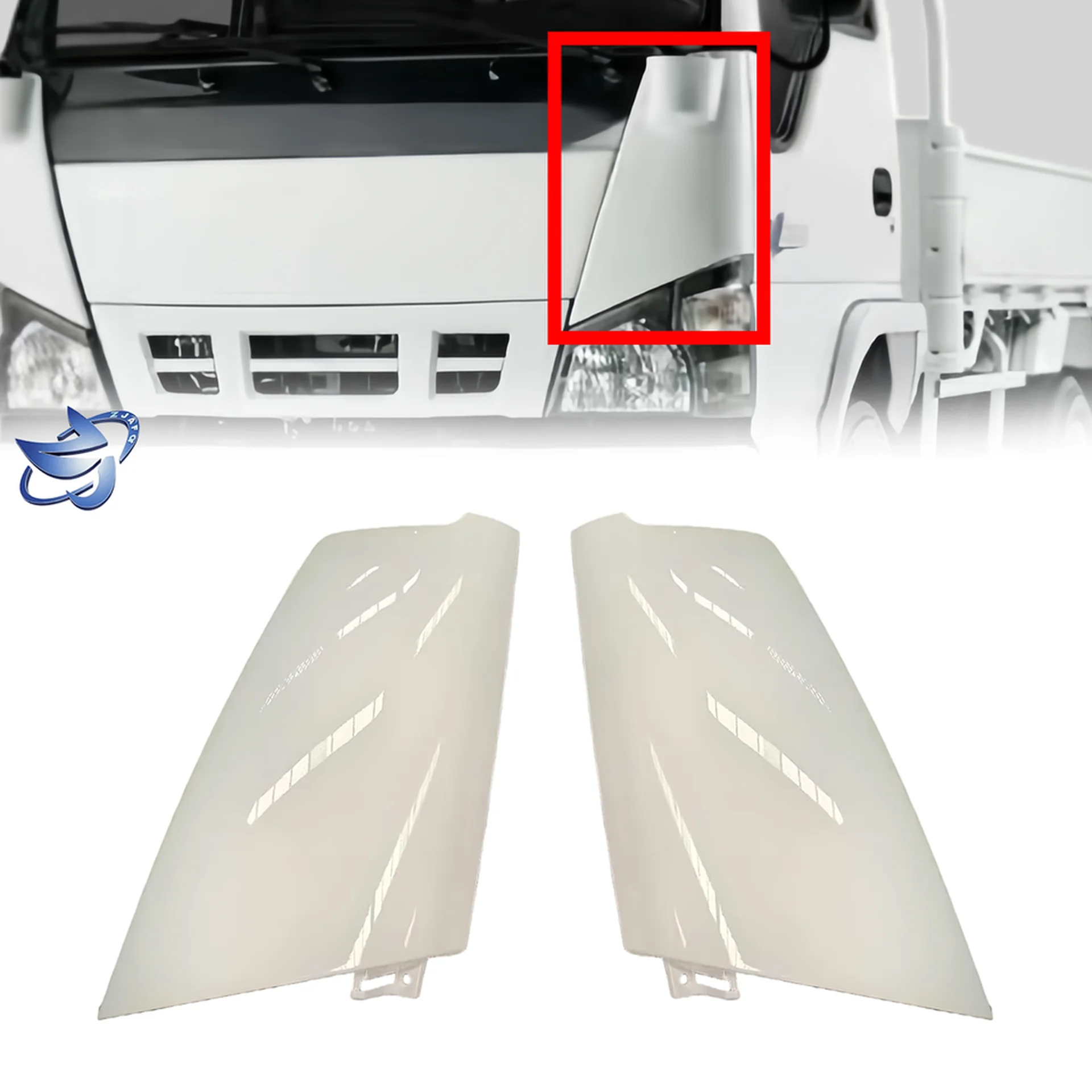 35.5CM White Plastic Corner Panel for Isuzu NQR 600P