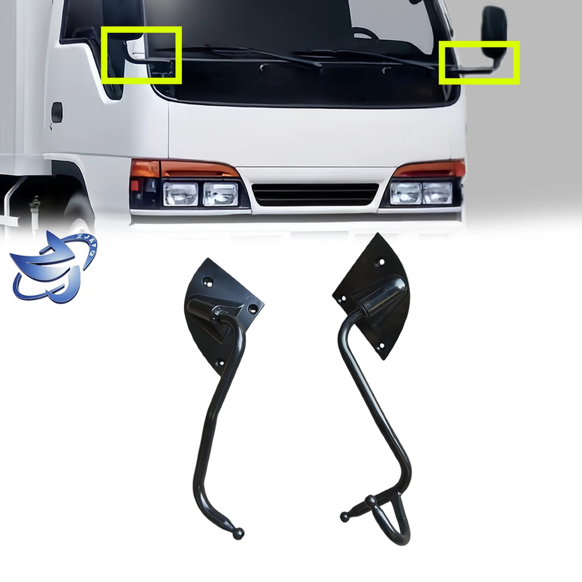 Chrome / Black Metal Mirror / Mirror Cover for Isuzu NPR 100P