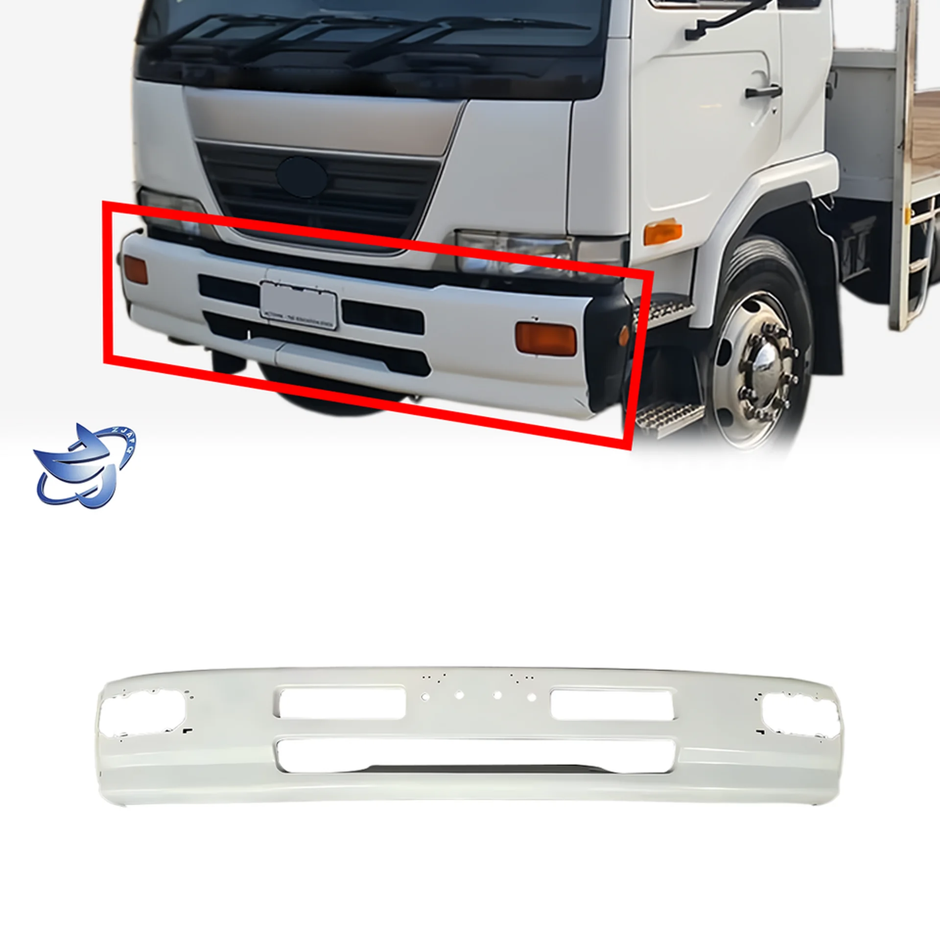210/230CM White Metal Bumper for Nissan PKB / CWM454