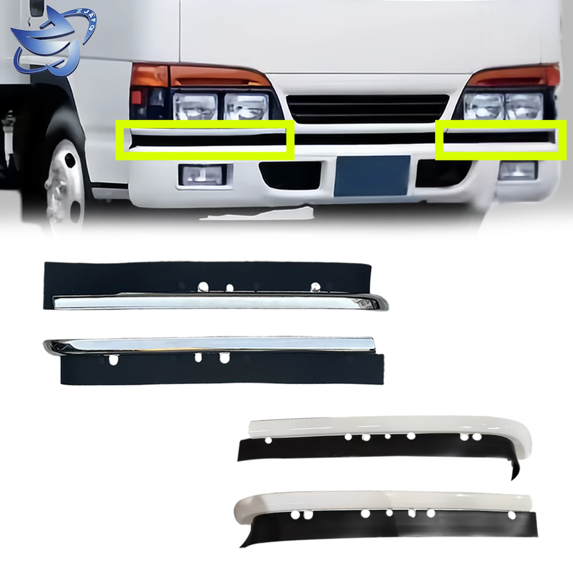 Chrome / Black Plastic Lamp Cover for Isuzu NPR 100P
