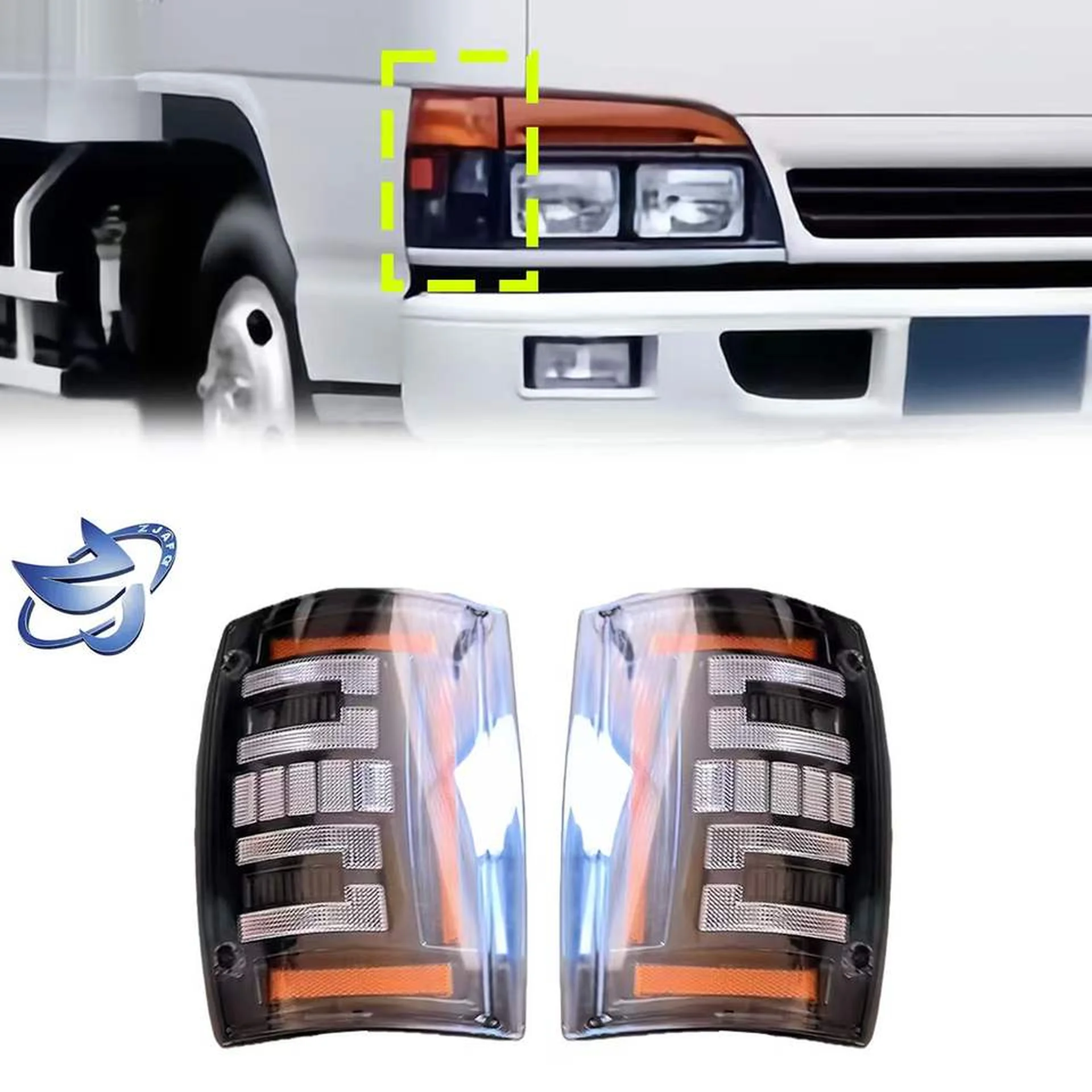 Black Plastic Corner Lamp for Isuzu NPR 100P