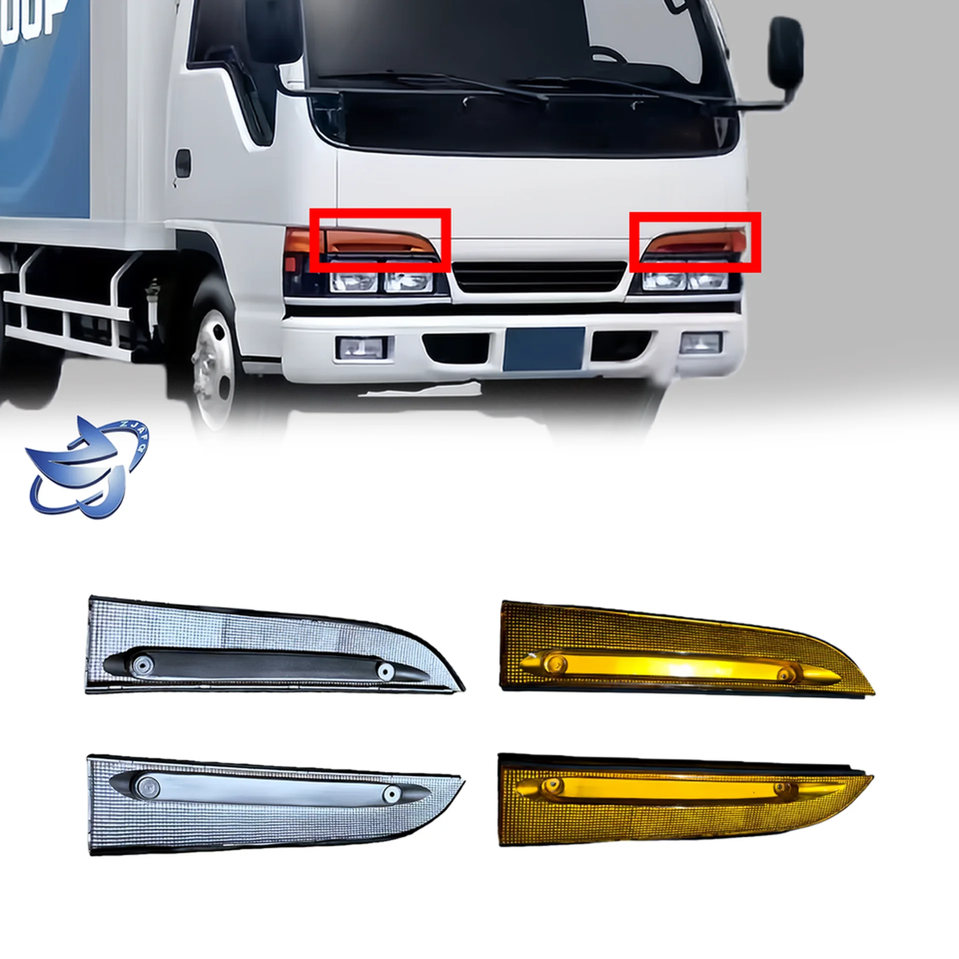 37*8CM White / Yellow Plastic Trim / Cover for Isuzu NPR 100P